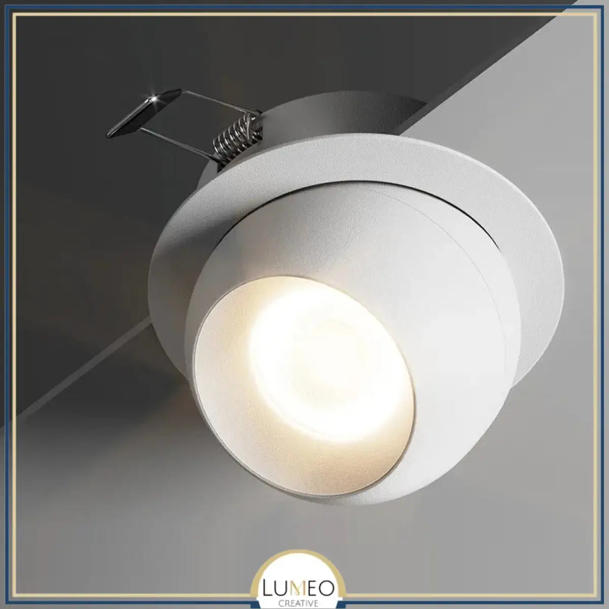 Spot encastré orientable design boule| Finition noire ou blanche 7W / Blanc / Blanc chaud