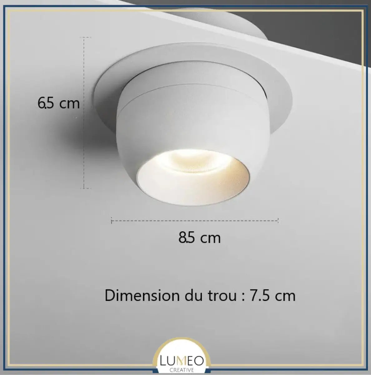 Spot encastré orientable design boule| Finition noire ou blanche