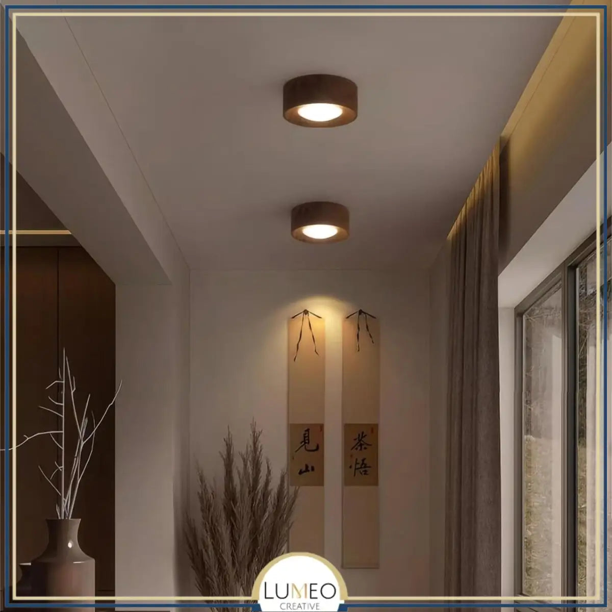 Spot LED bois massif | Éclairage plafond raffiné et naturel