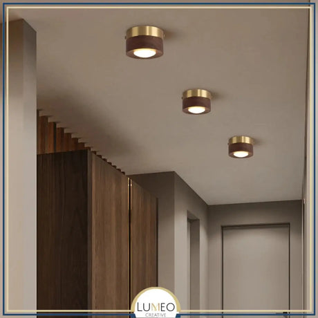 Spot LED bois massif | Éclairage plafond raffiné et naturel