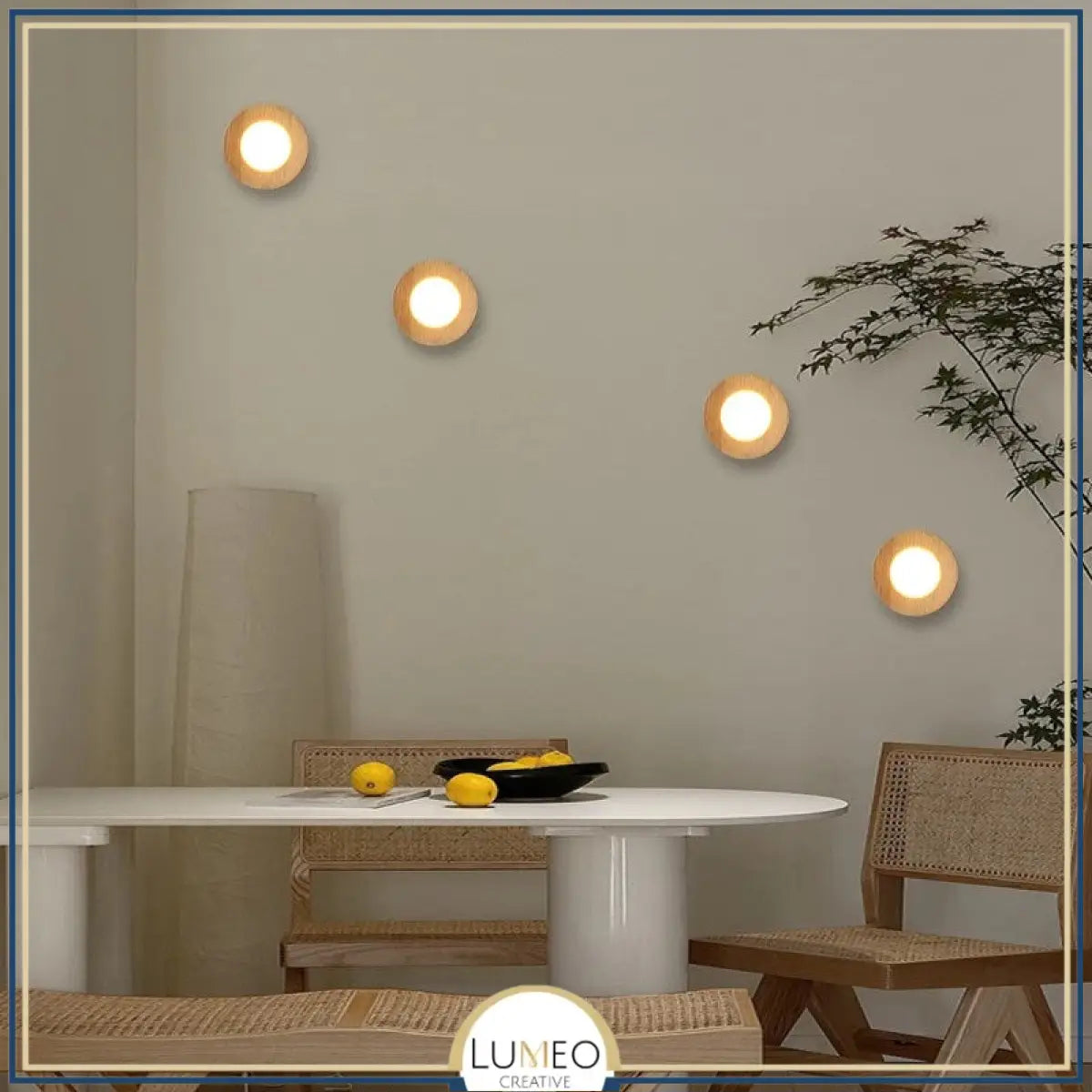 Spot LED bois massif | Éclairage plafond raffiné et naturel