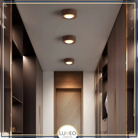 Spot LED bois massif | Éclairage plafond raffiné et naturel