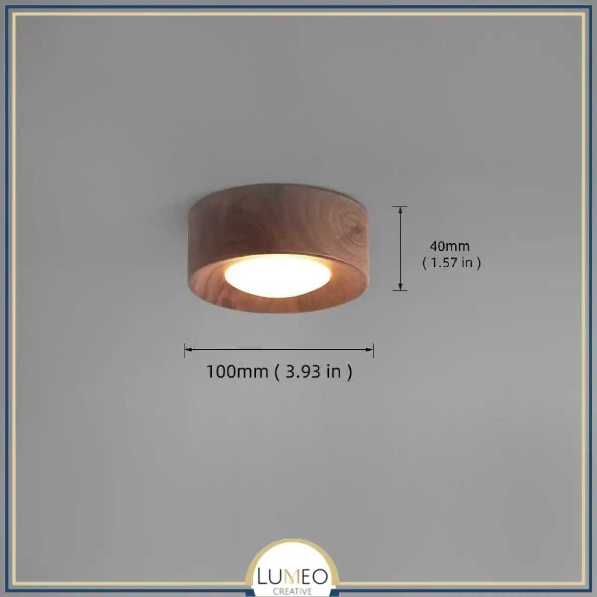 Spot LED bois massif | Éclairage plafond raffiné et naturel A / Noyer foncé