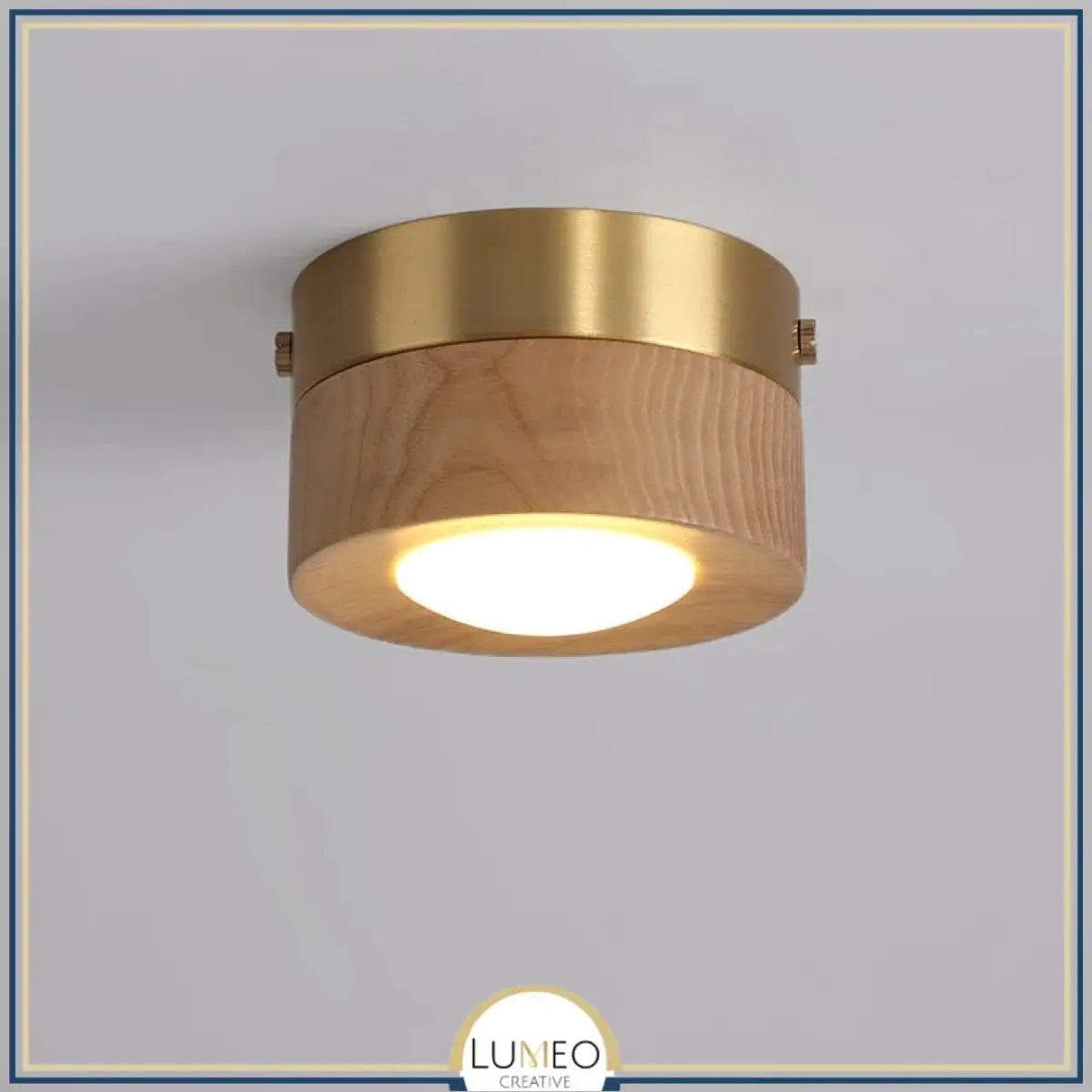 Spot LED bois massif | Éclairage plafond raffiné et naturel B / Frêne clair