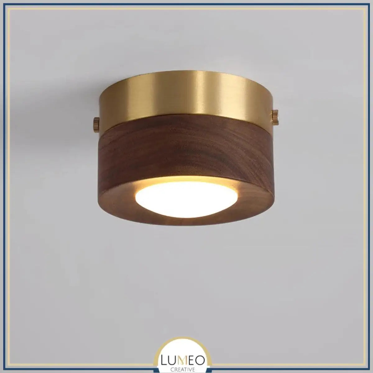 Spot LED bois massif | Éclairage plafond raffiné et naturel B / Noyer foncé