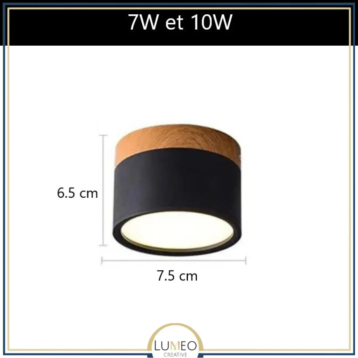 Spot LED décor bois | Éclairage design pour plafond moderne