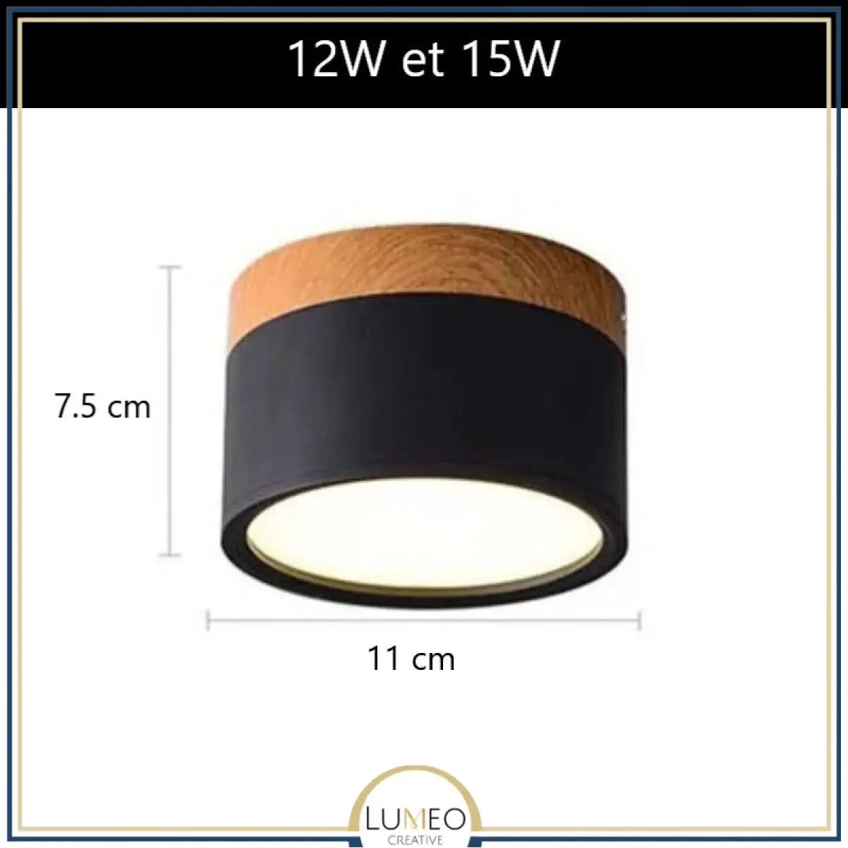 Spot LED décor bois | Éclairage design pour plafond moderne