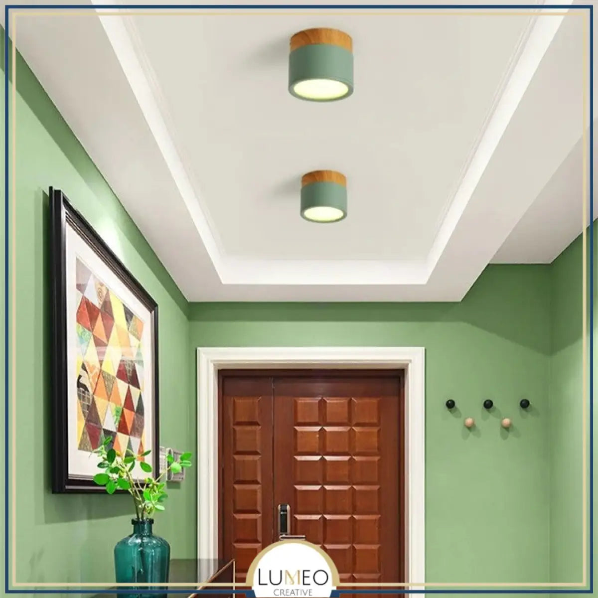 Spot LED décor bois | Éclairage design pour plafond moderne