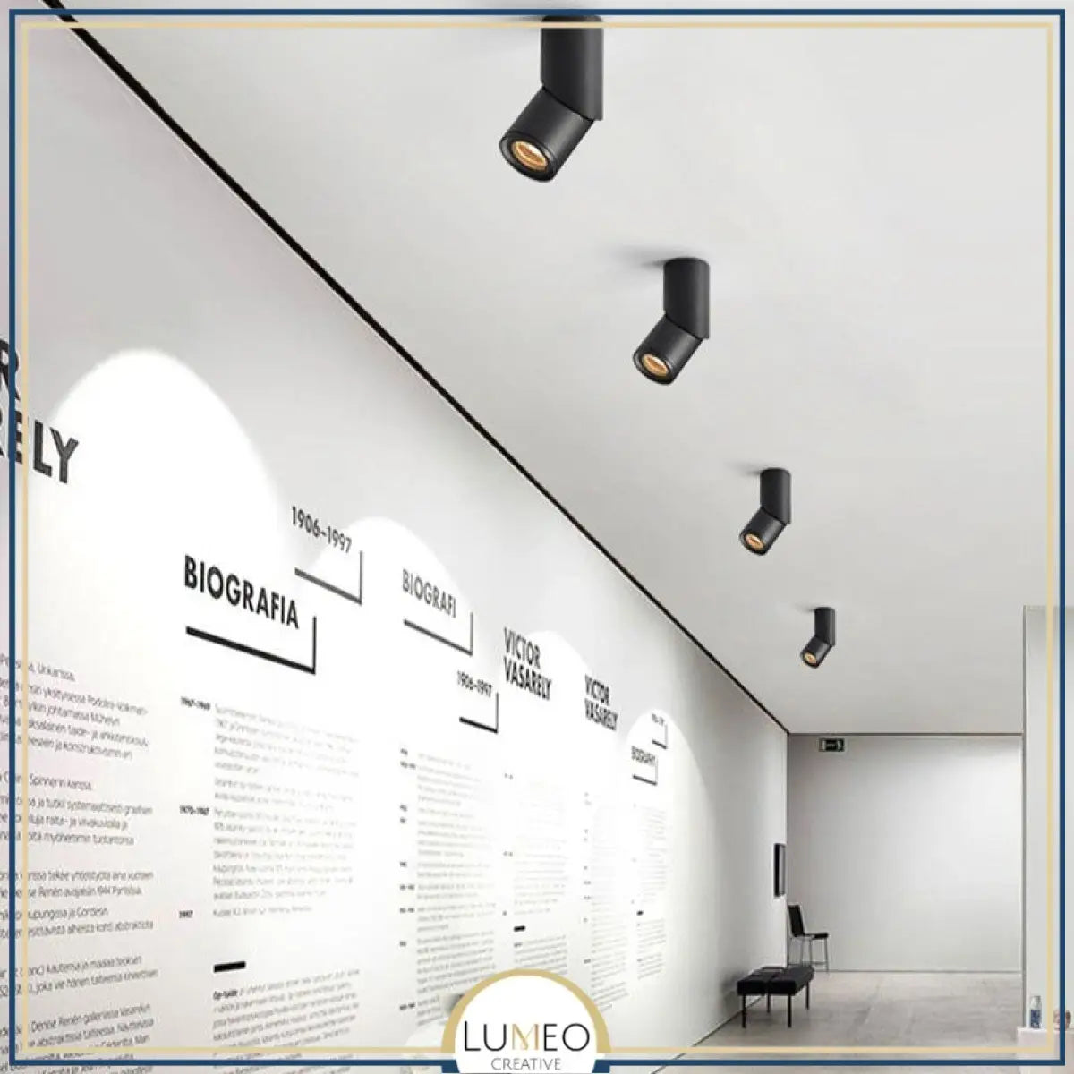 Spot plafond orientable design minimaliste | Noir ou blanc mat