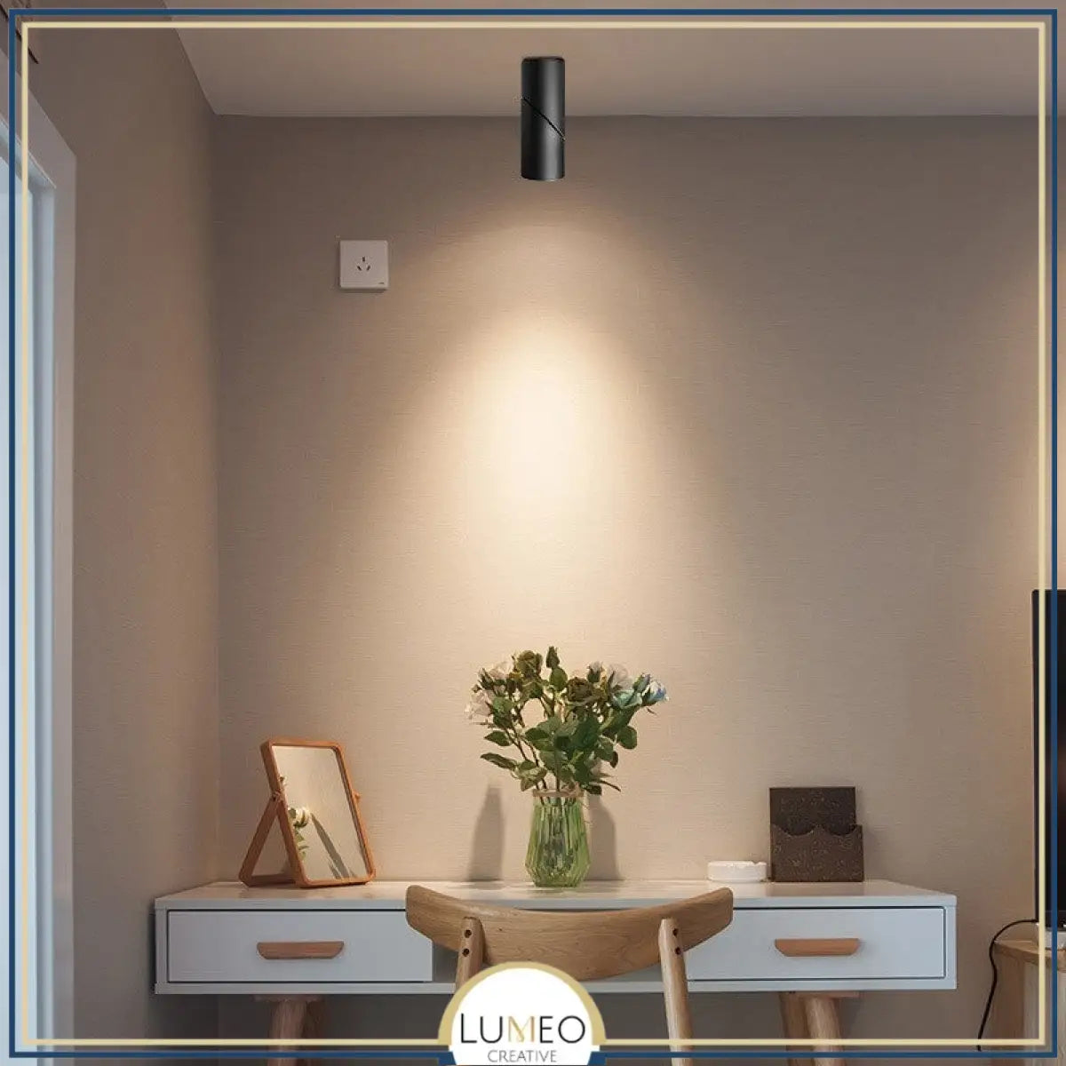 Spot plafond orientable design minimaliste | Noir ou blanc mat