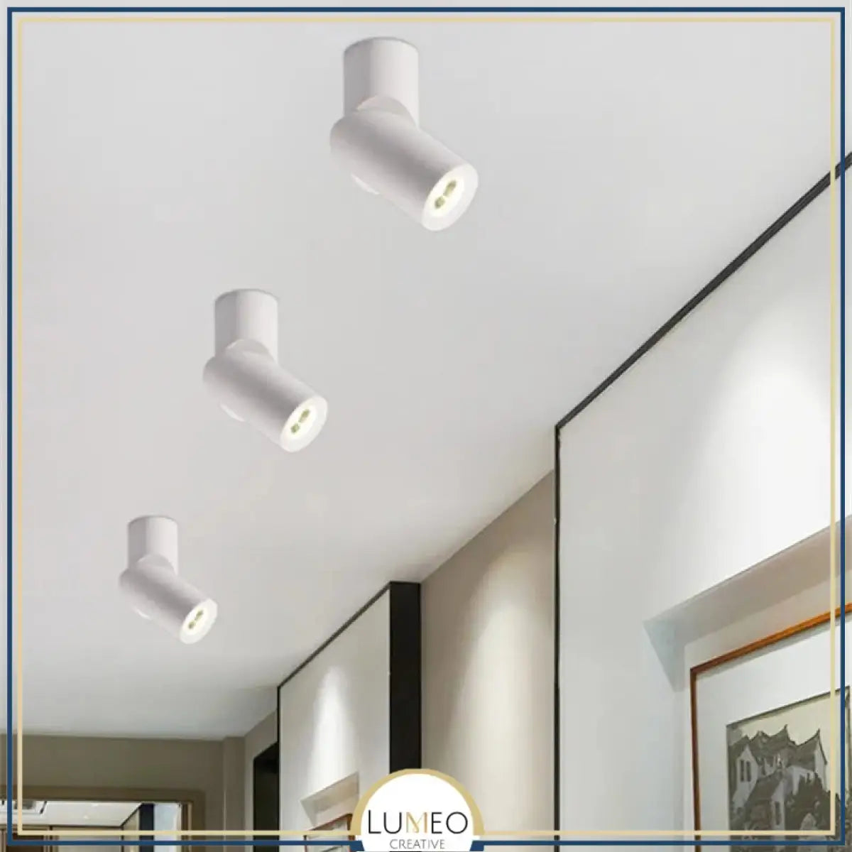 Spot plafond orientable design minimaliste | Noir ou blanc mat