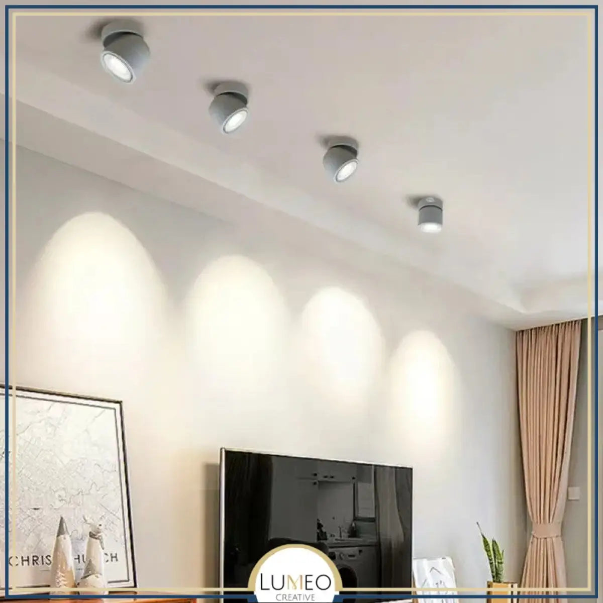 Spot plafonnier LED orientable | Design compact & coloré