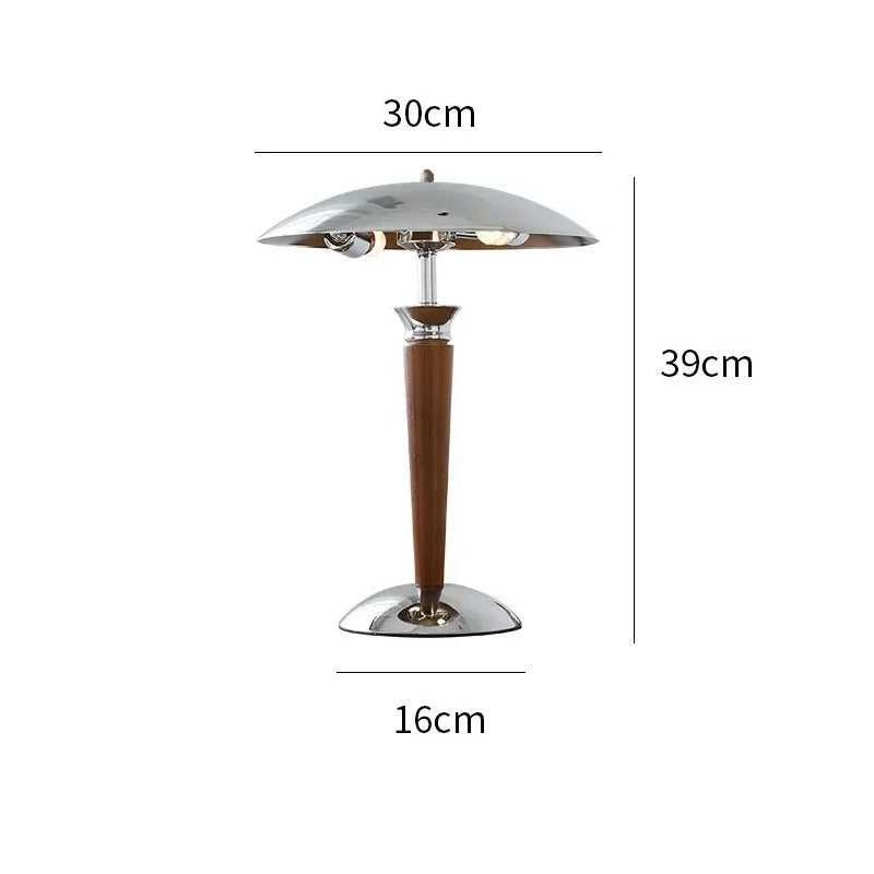 Lampe à poser design métal & bois | Style rétro chic