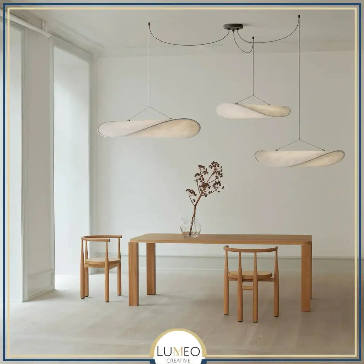 suspension 3 lampes excentrées