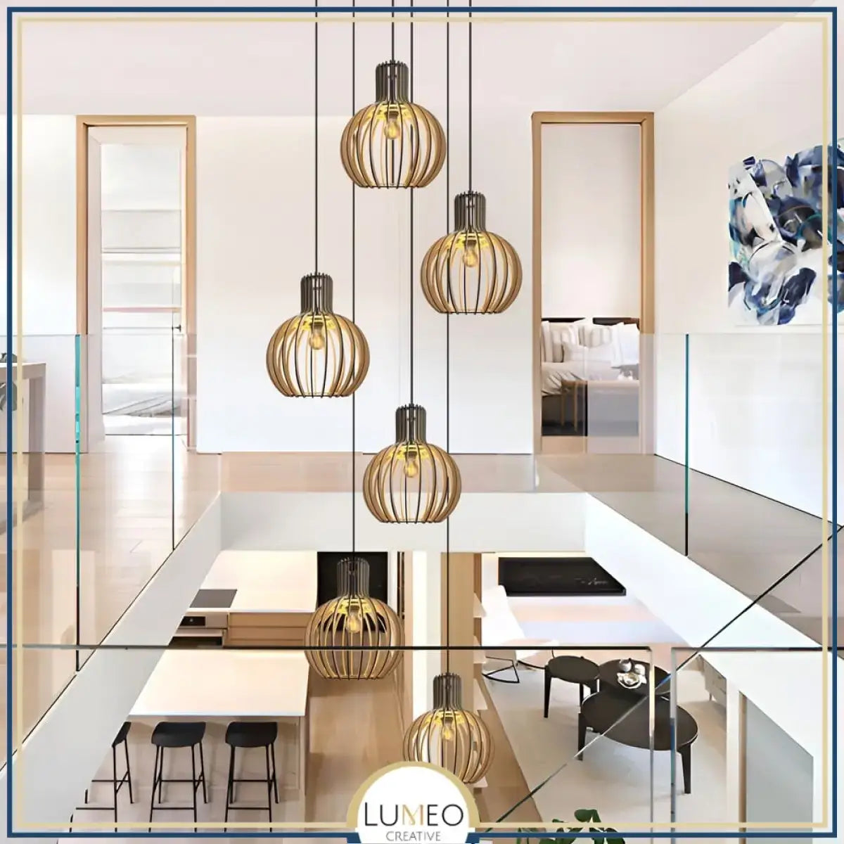 suspension luminaire grande hauteur sous plafond - woody