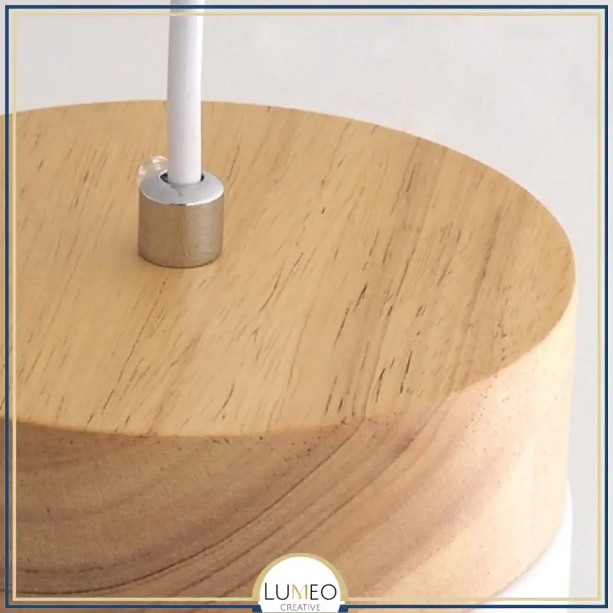 Suspension bois et métal coloré style nordique