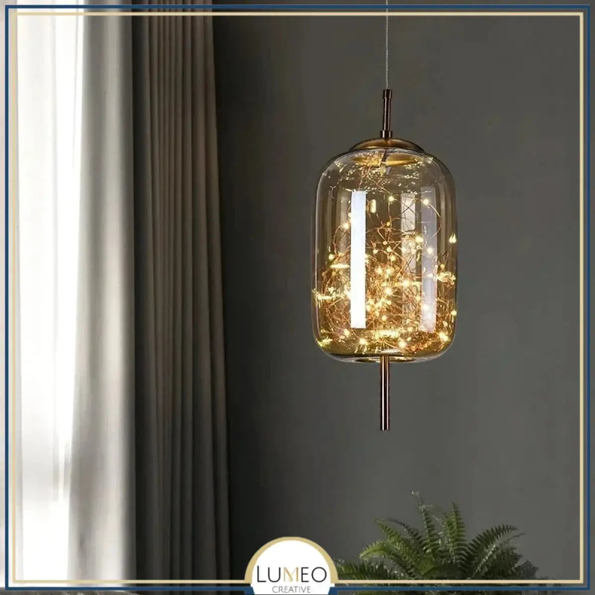 Suspension chic LED en verre soufflé | Magie lumineuse & élégance aérienne