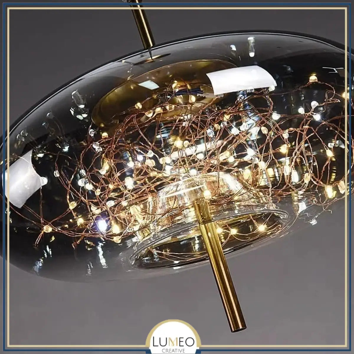 Suspension chic LED en verre soufflé | Magie lumineuse & élégance aérienne