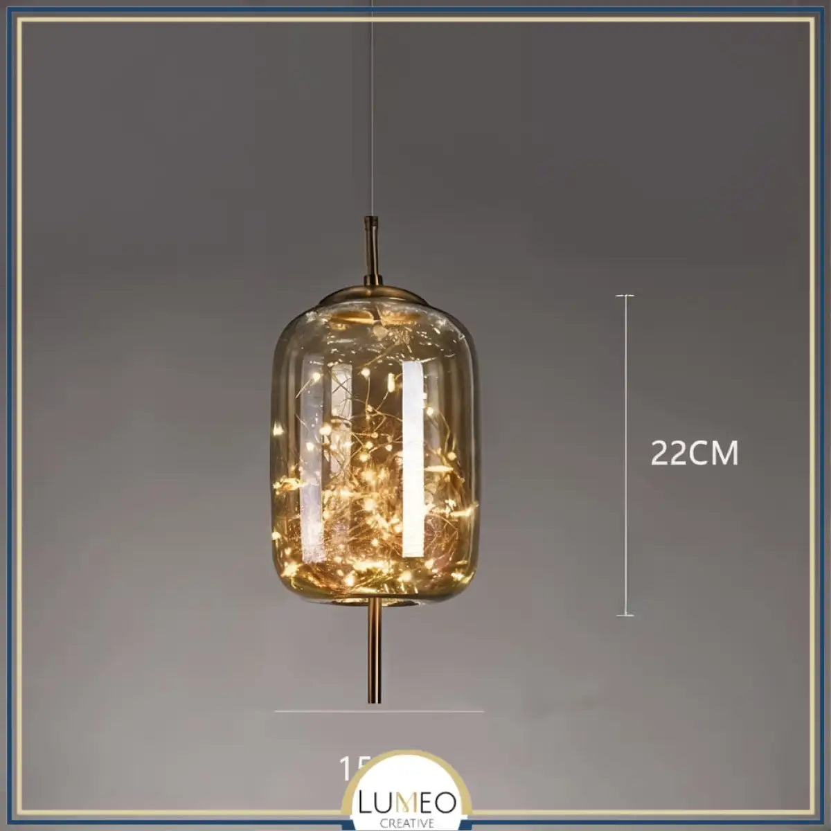 Suspension chic LED en verre soufflé | Magie lumineuse & élégance aérienne A Ambre / Blanc froid