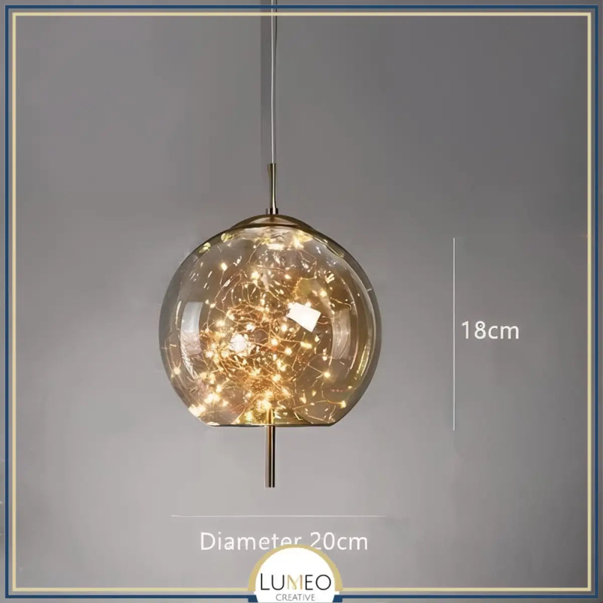 Suspension chic LED en verre soufflé | Magie lumineuse & élégance aérienne B Ambre / Blanc froid