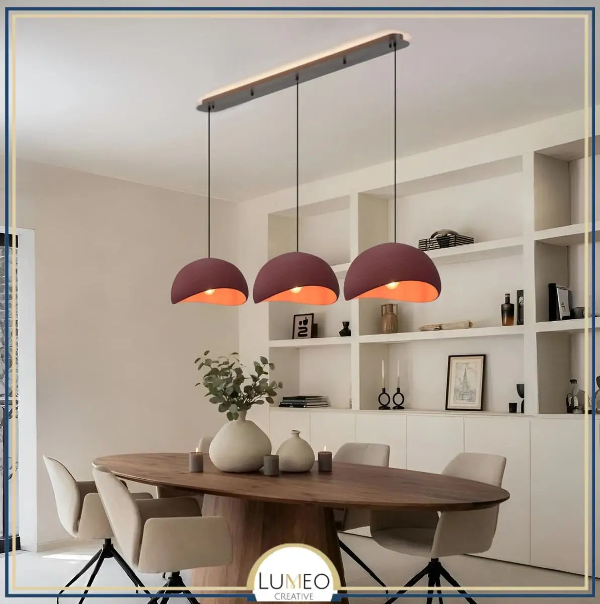 Suspension terracotta en ciment et beton au design moderne