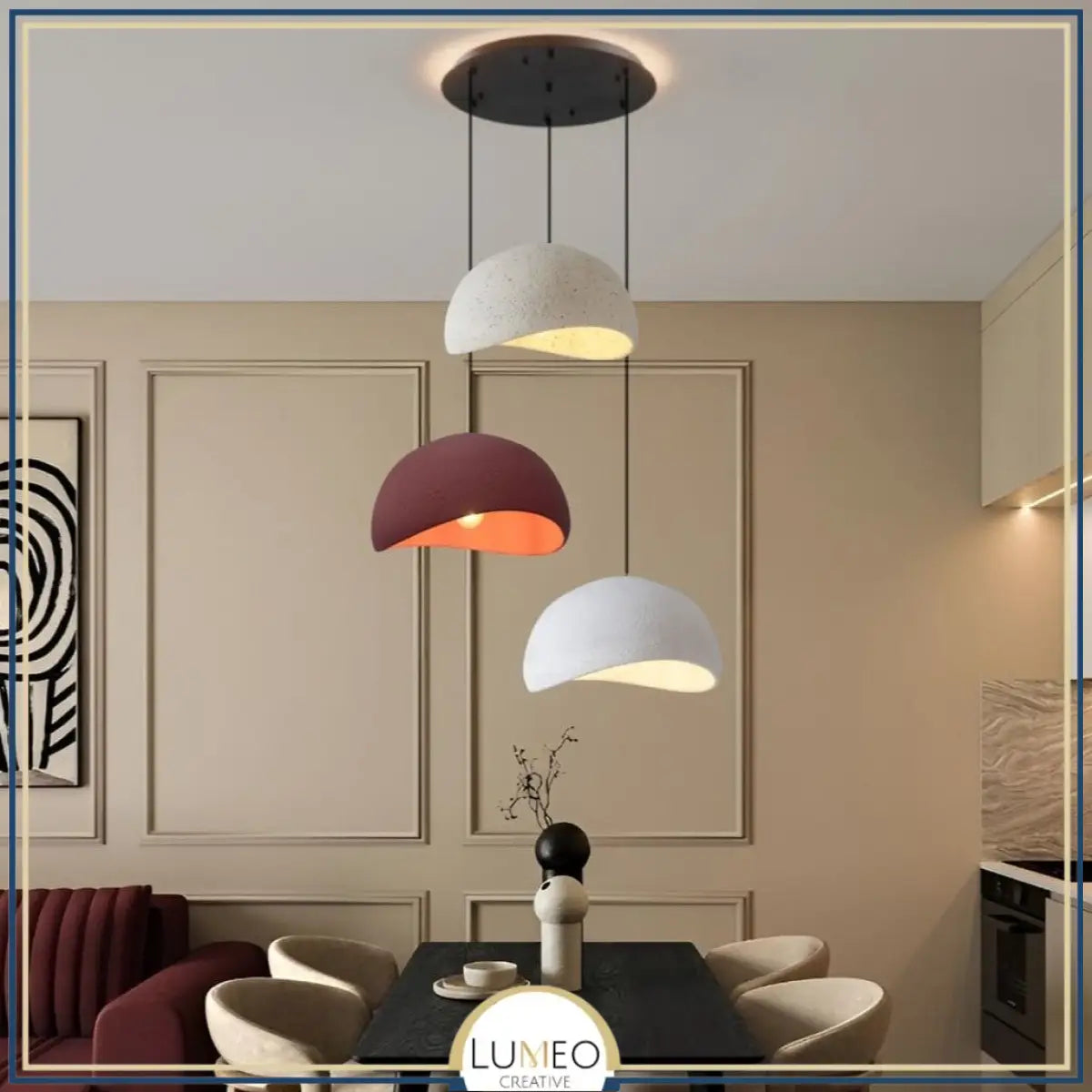 Suspension ciment style Wabi sabi | Minimalisme brut et naturel