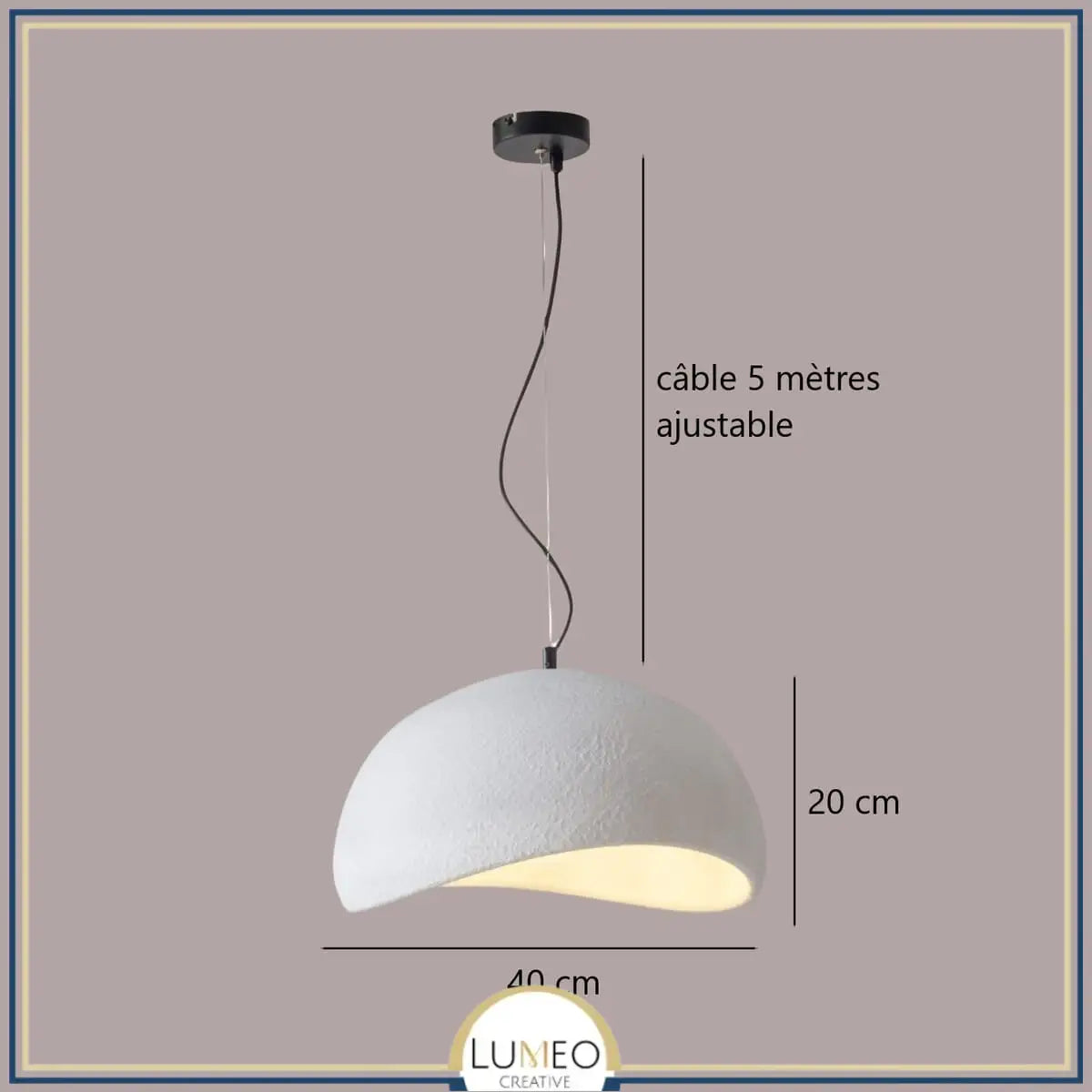 Suspension ciment style Wabi sabi | Minimalisme brut et naturel