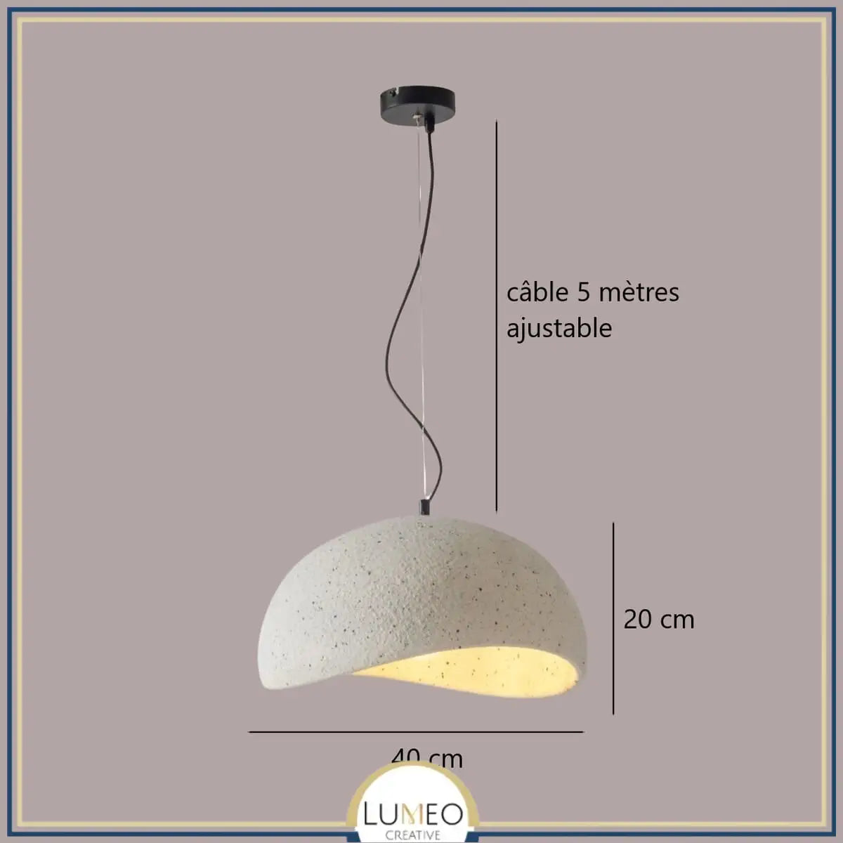 Suspension ciment style Wabi sabi | Minimalisme brut et naturel