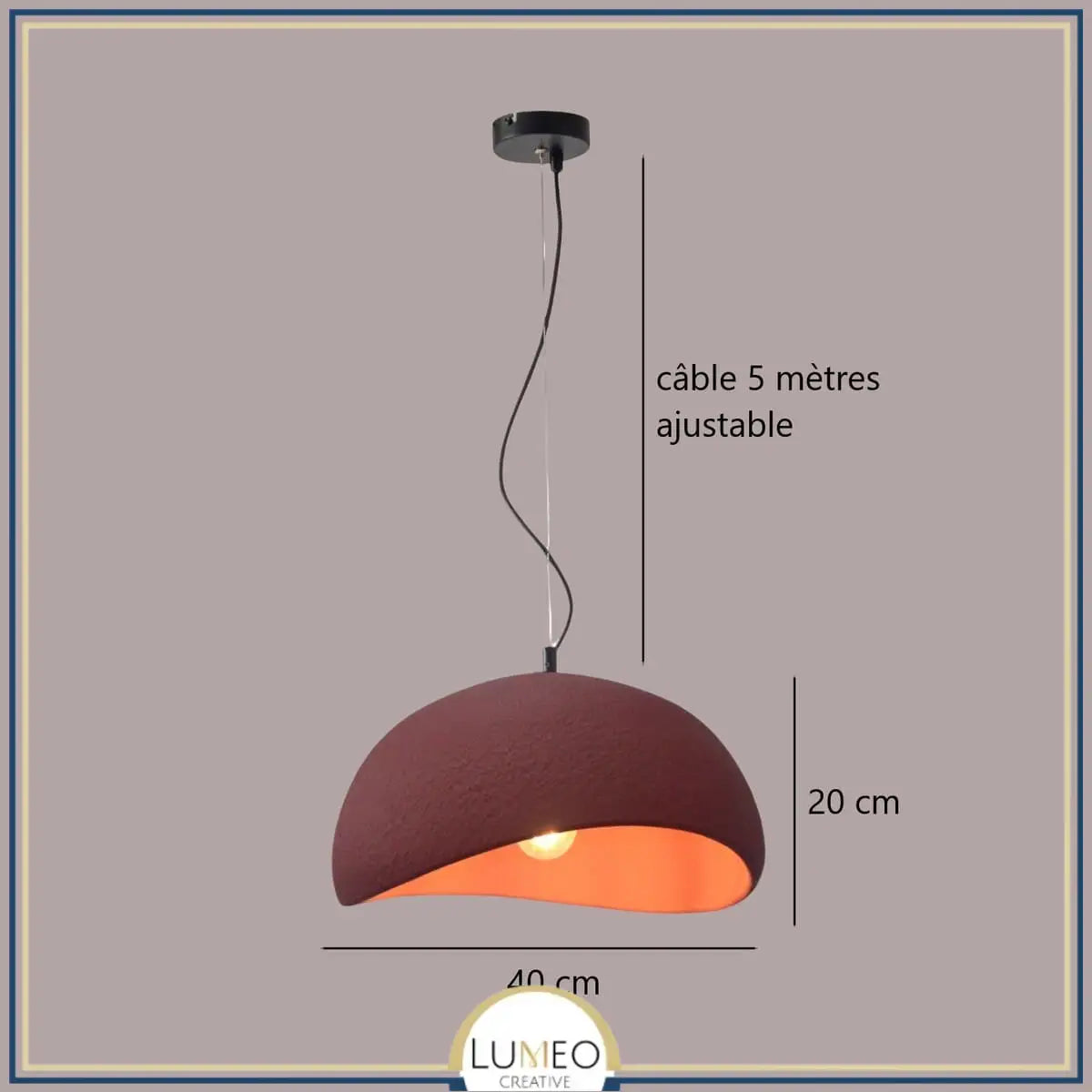 Suspension ciment style Wabi sabi | Minimalisme brut et naturel