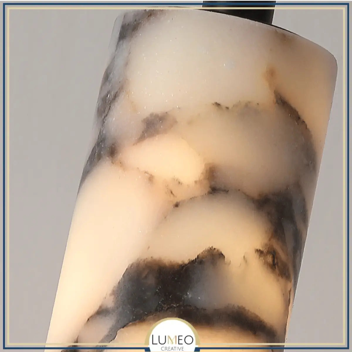 Suspension cylindrique en marbre | Luminaire chic & élégant
