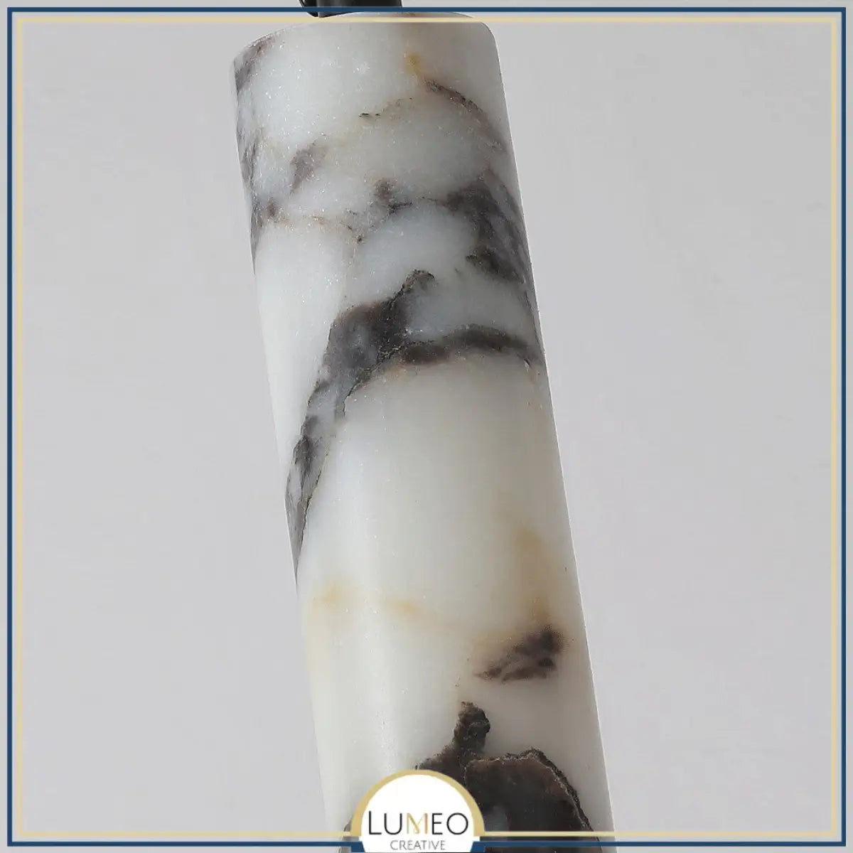 Suspension cylindrique en marbre | Luminaire chic & élégant
