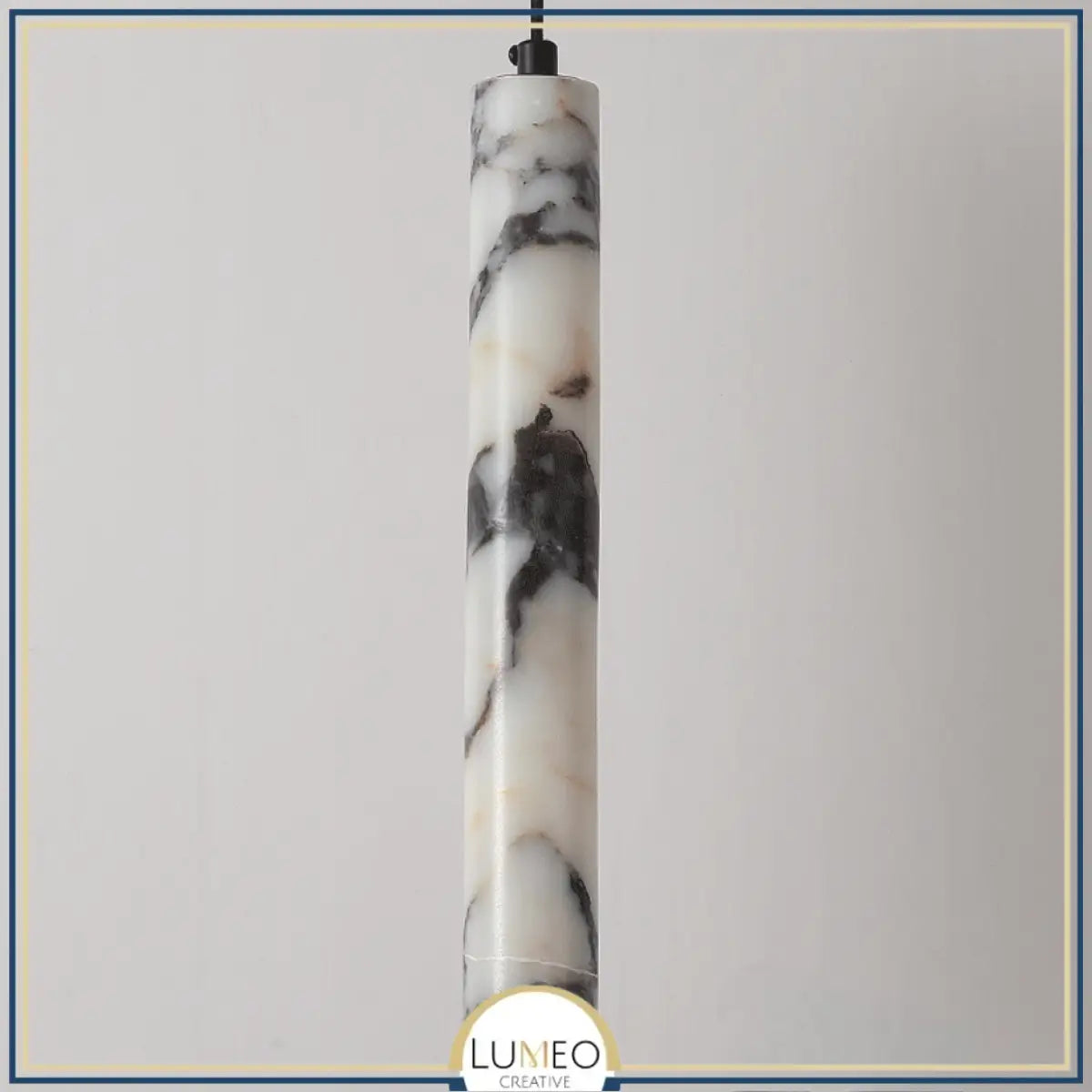 Suspension cylindrique en marbre | Luminaire chic & élégant
