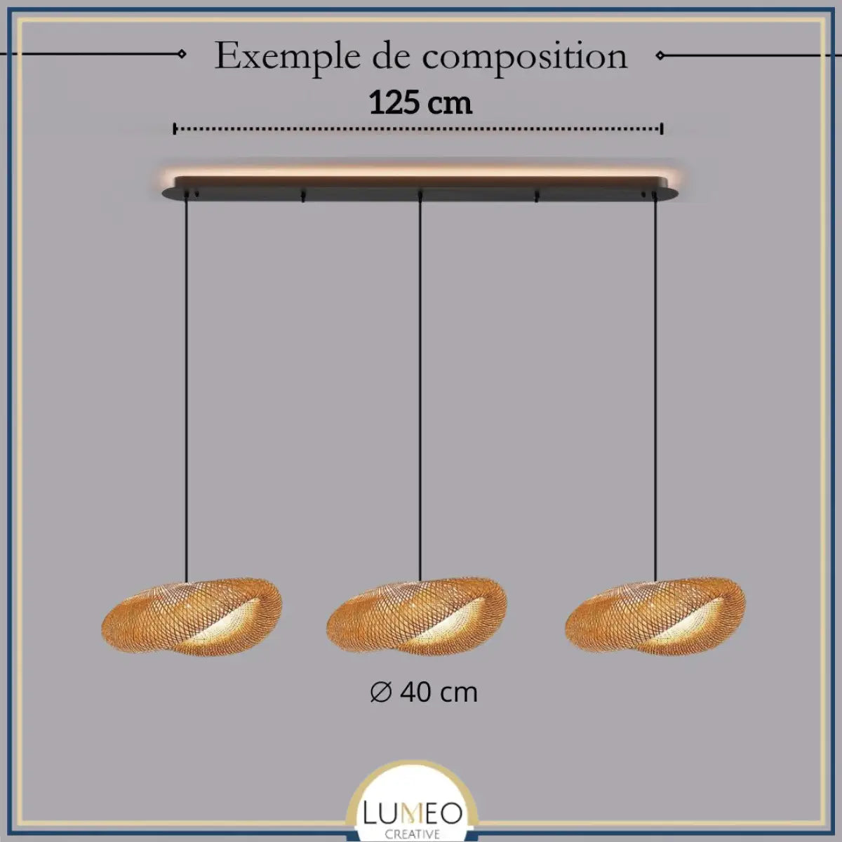 Suspension design en rotin tressé | Forme organique et chaleureuse
