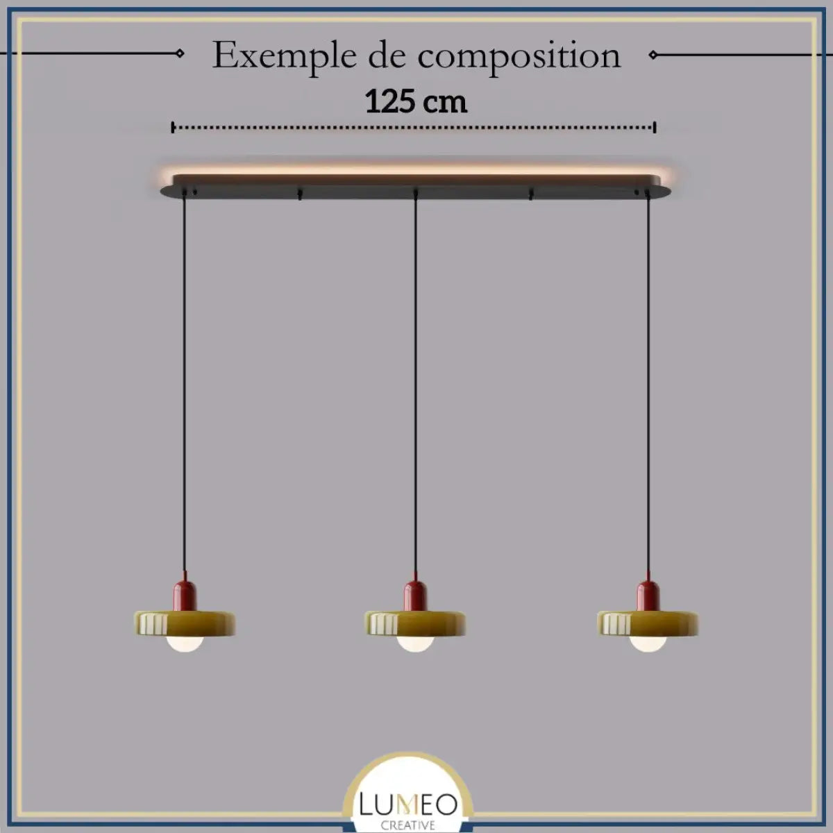 Suspension design pop & colorée | Éclat rétro