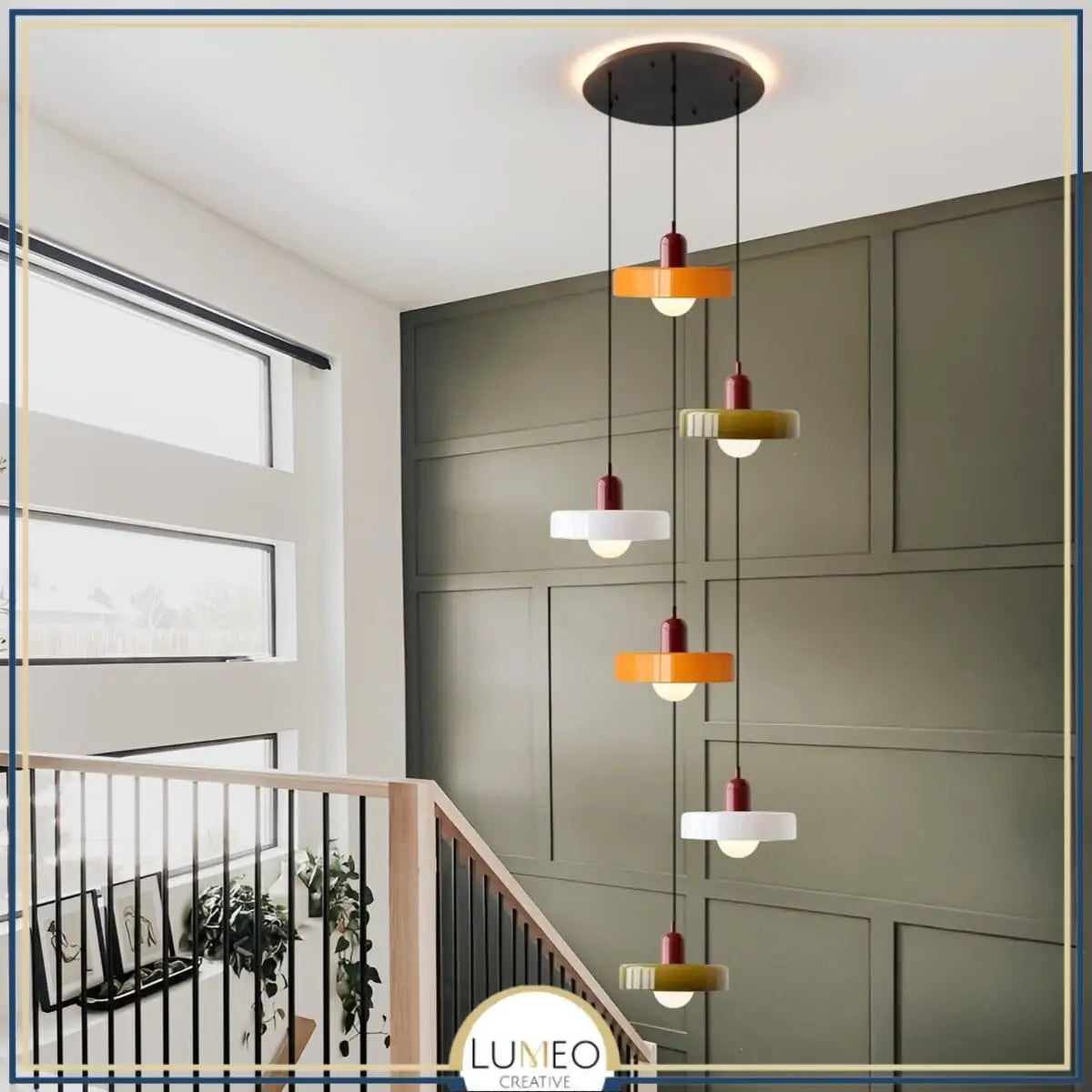 Suspension design pop & colorée | Éclat rétro