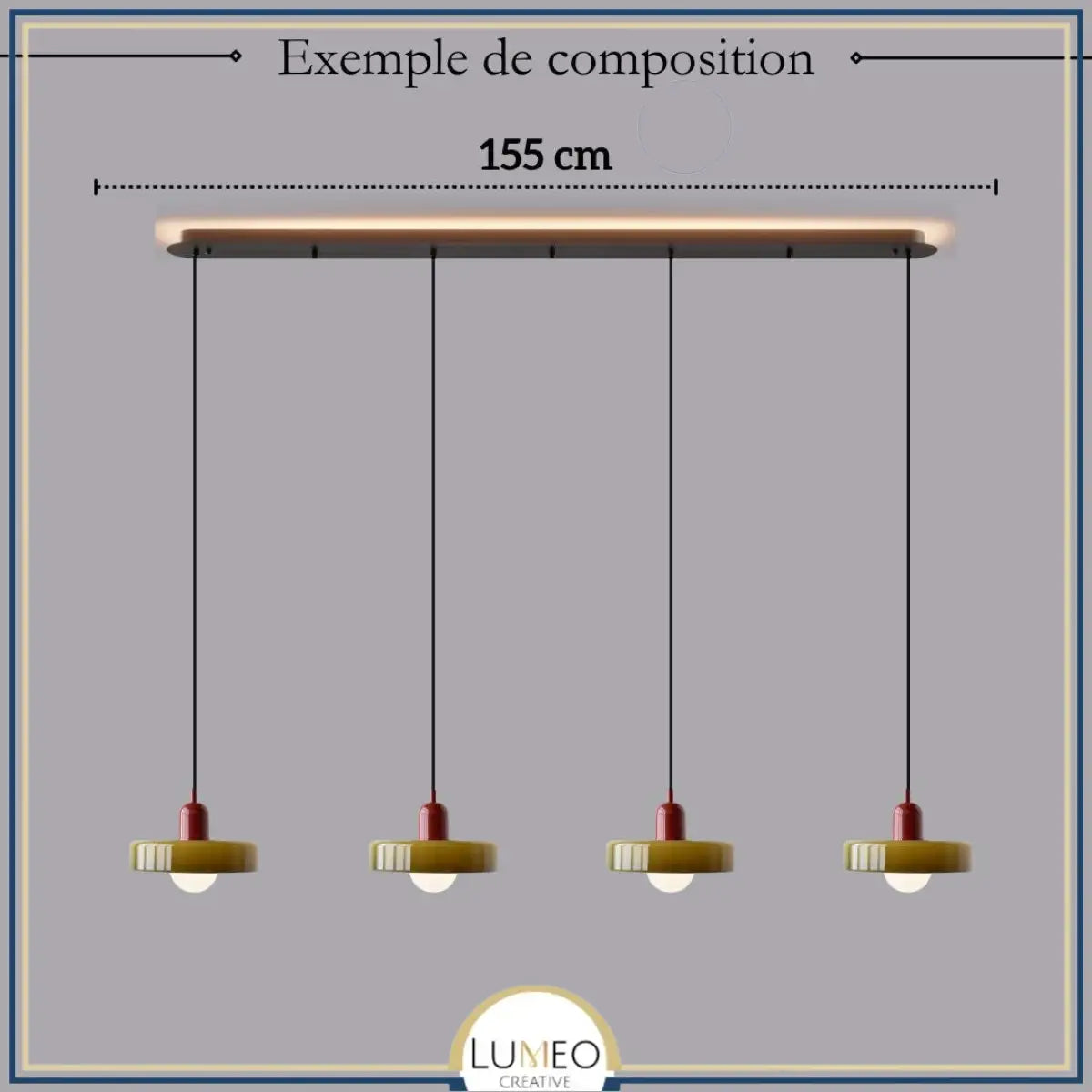 Suspension design pop & colorée | Éclat rétro