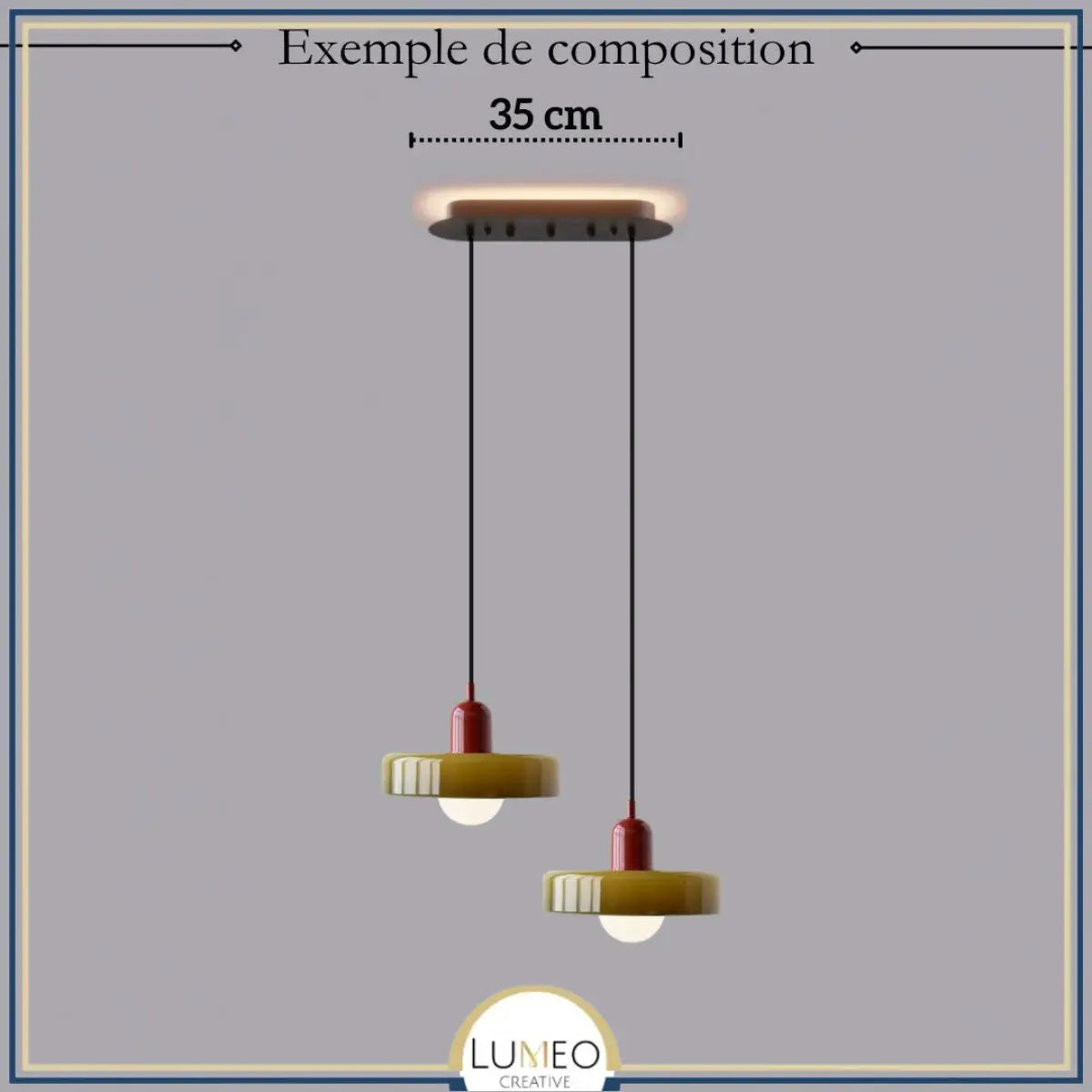 Suspension design pop & colorée | Éclat rétro