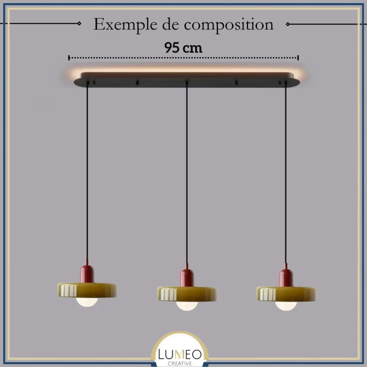 Suspension design pop & colorée | Éclat rétro