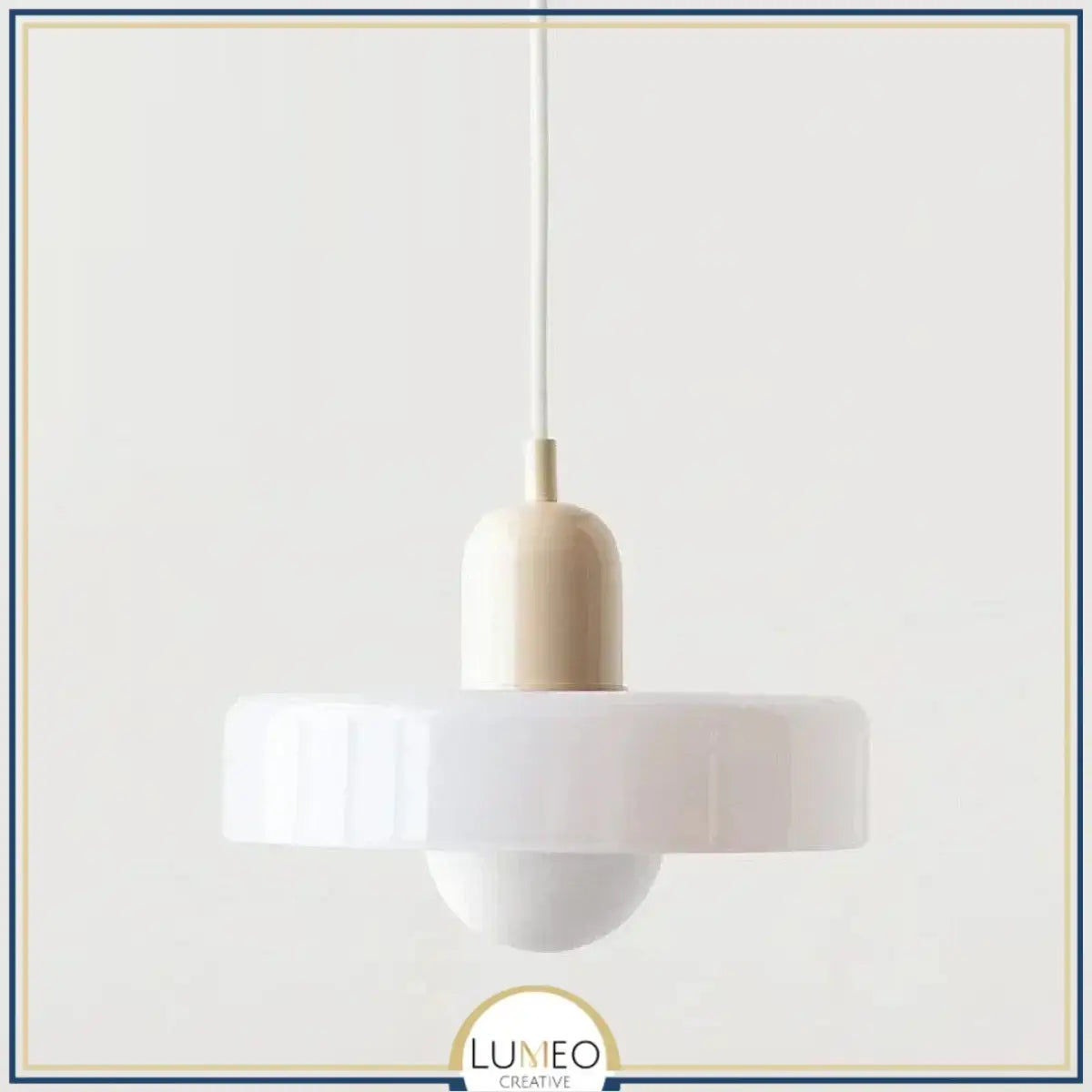 Suspension design pop & colorée | Éclat rétro Blanc / Blanc
