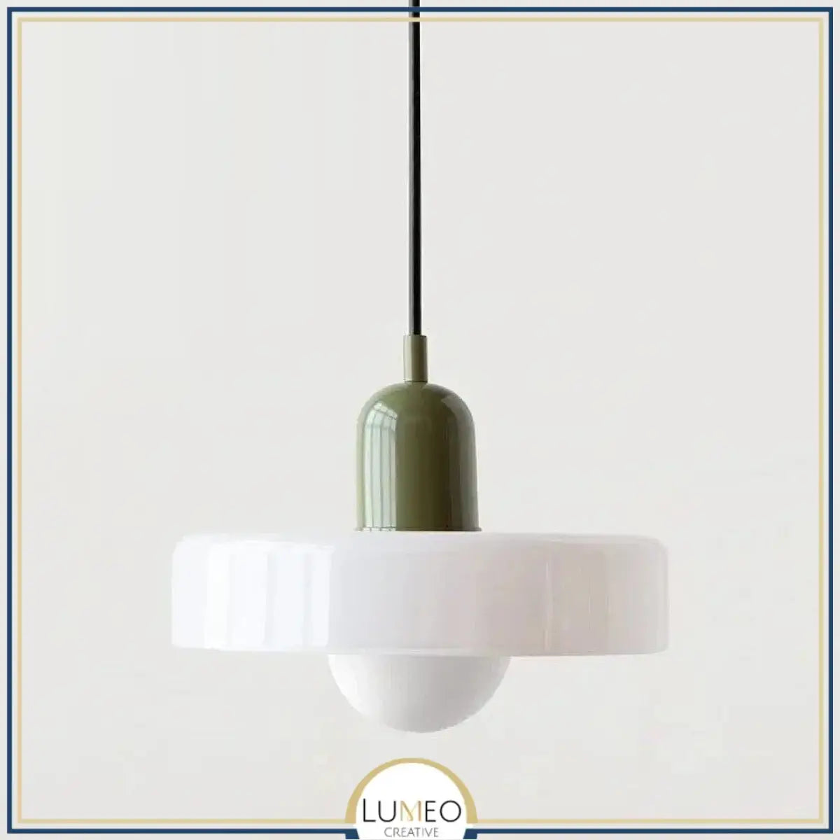 Suspension design pop & colorée | Éclat rétro Blanc / Vert