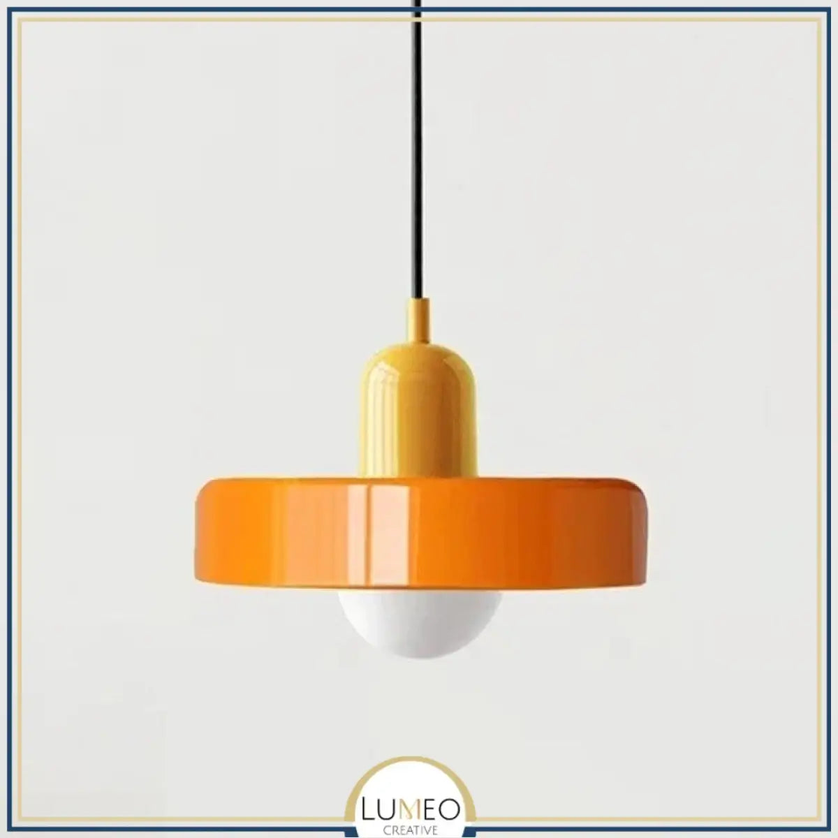 Suspension design pop & colorée | Éclat rétro Orange / Jaune
