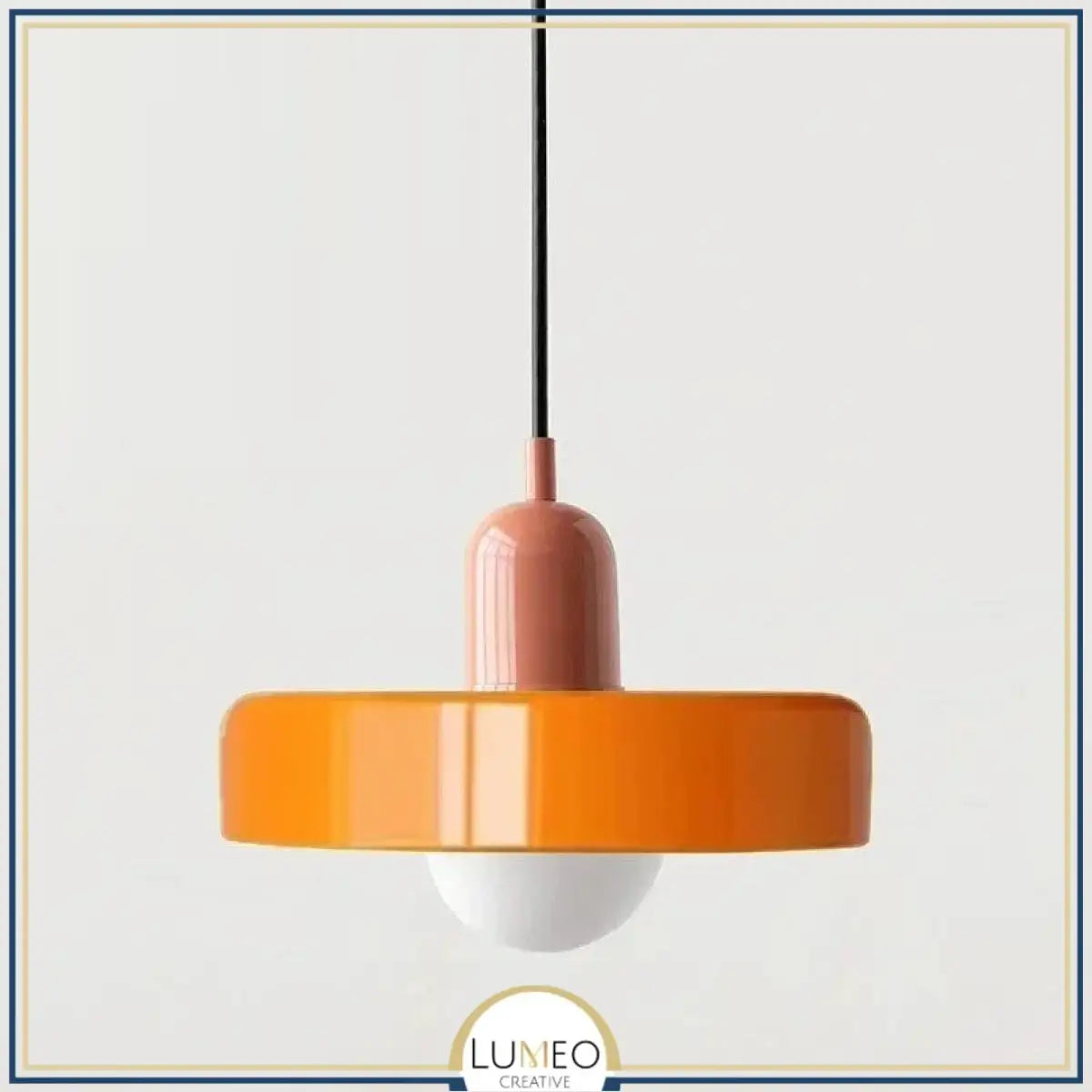 Suspension design pop & colorée | Éclat rétro Orange / Rose