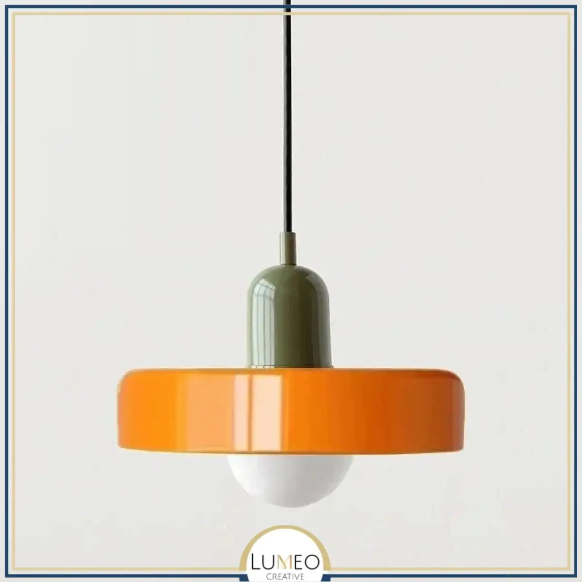 Suspension design pop & colorée | Éclat rétro Orange / Vert