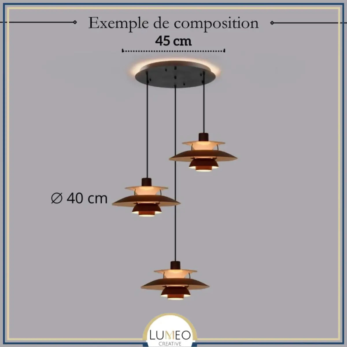 Suspension design soucoupes multicolores | Pop & Rétro chic