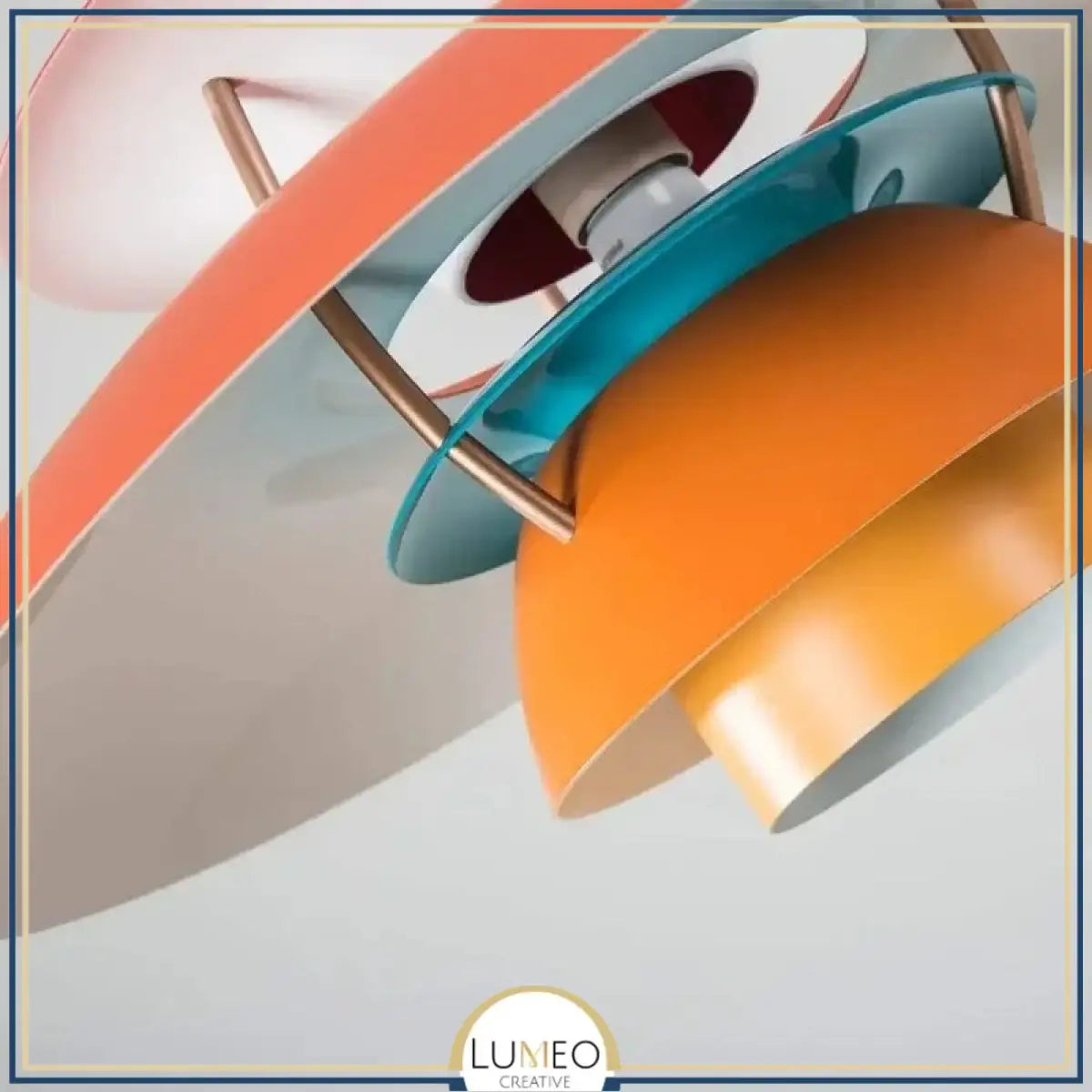 Suspension design soucoupes multicolores | Pop & Rétro chic