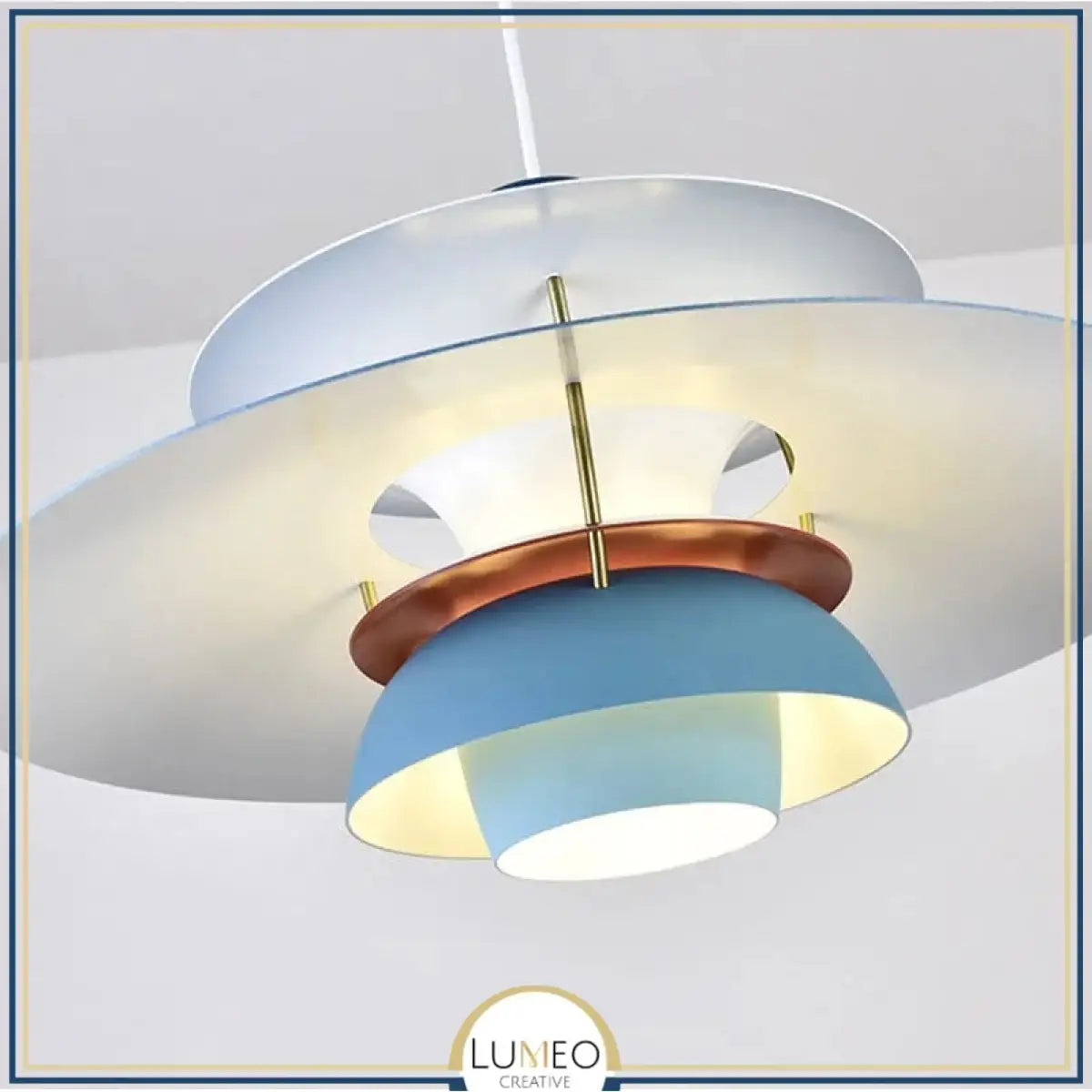 Suspension design soucoupes multicolores | Pop & Rétro chic