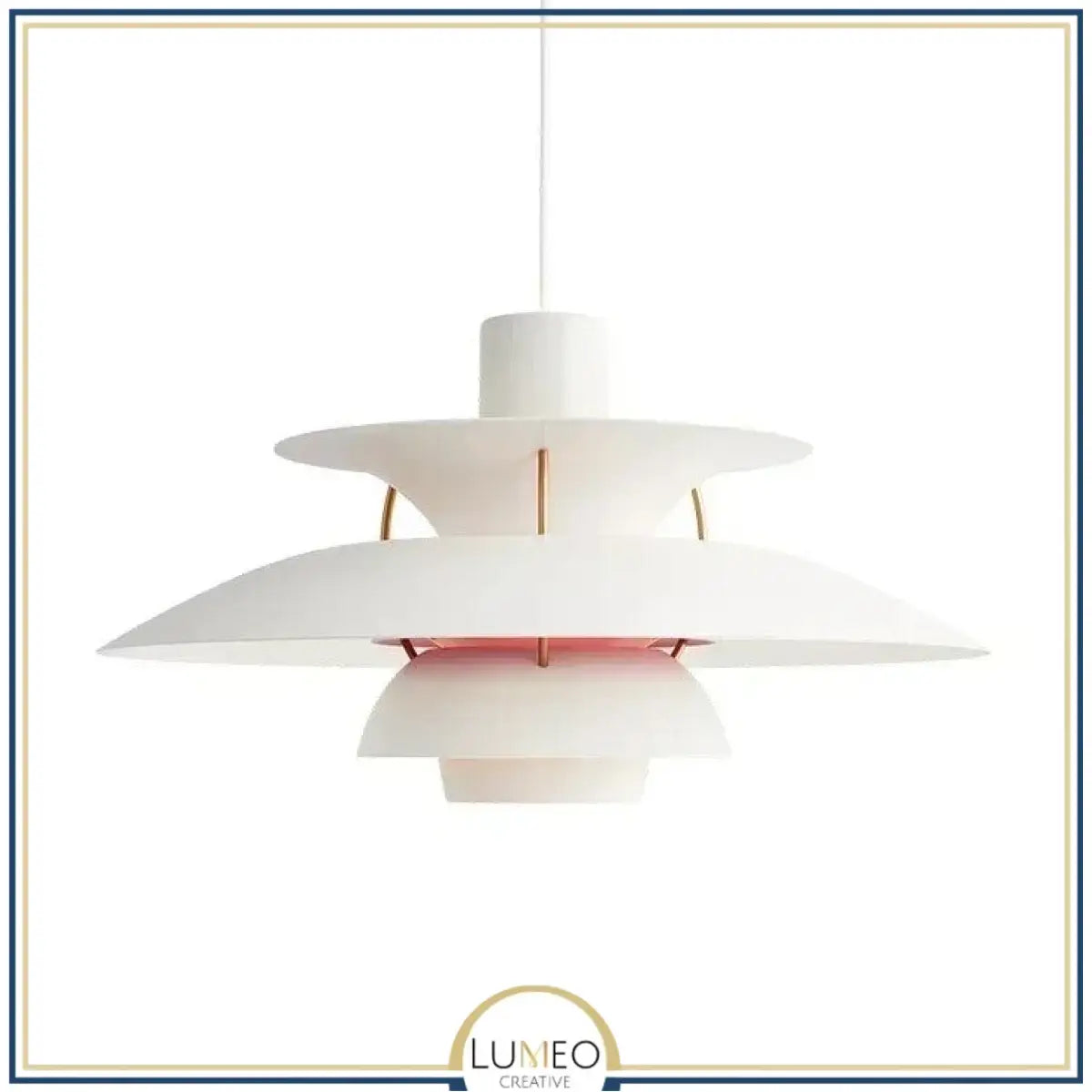 Suspension design soucoupes multicolores | Pop & Rétro chic 30cm / Blanc et Rose