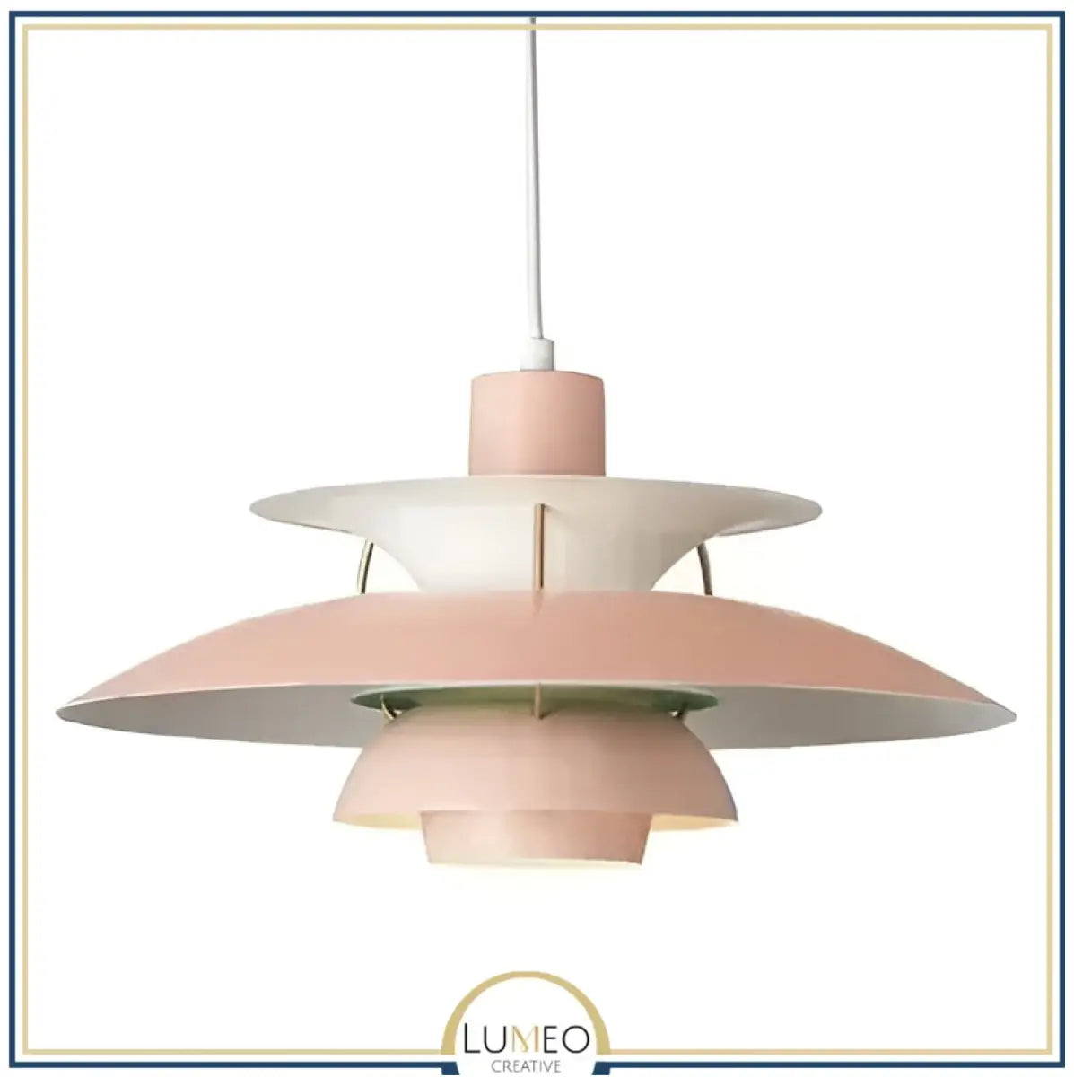 Suspension design soucoupes multicolores | Pop & Rétro chic 30cm / Rose