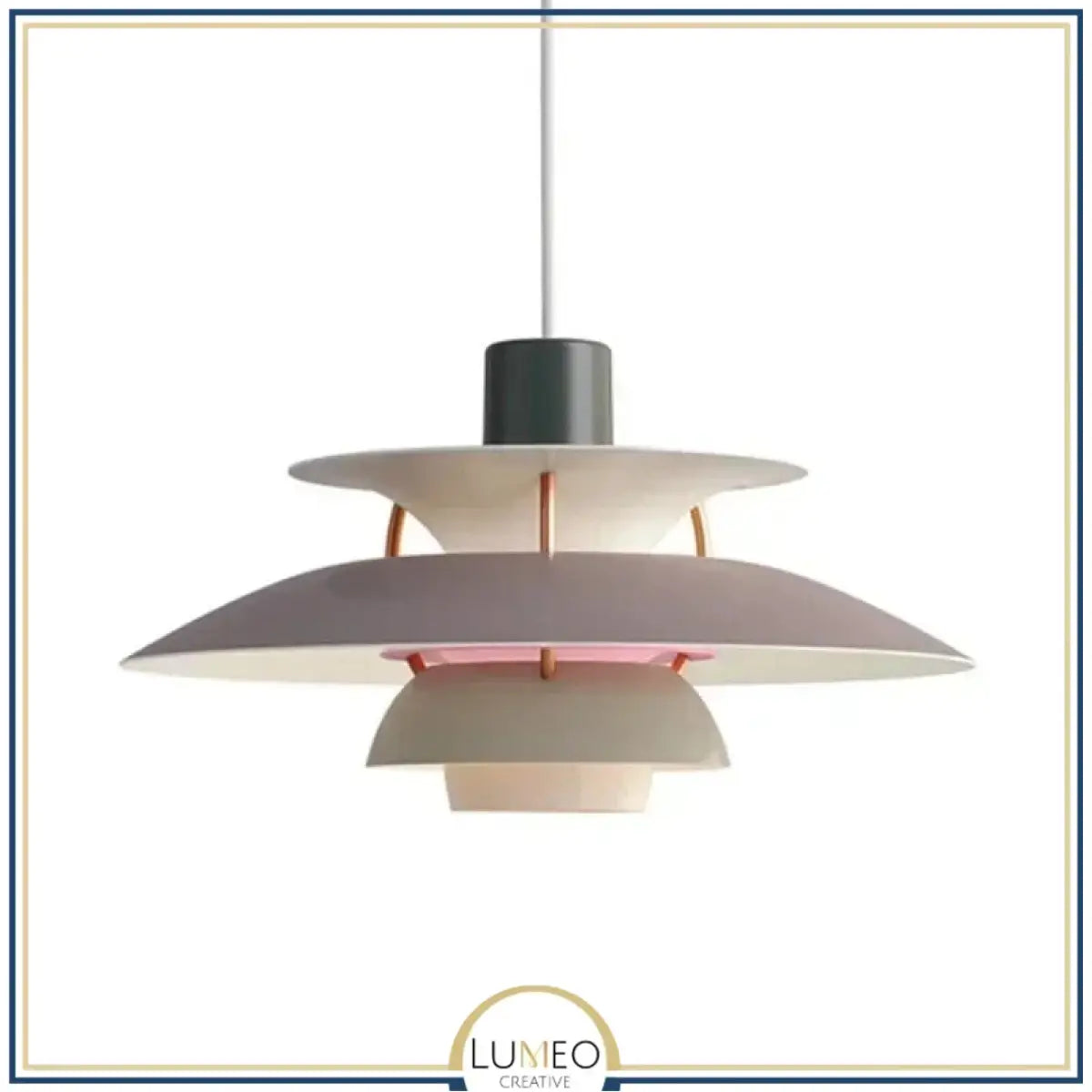 Suspension design soucoupes multicolores | Pop & Rétro chic 30cm / Taupe