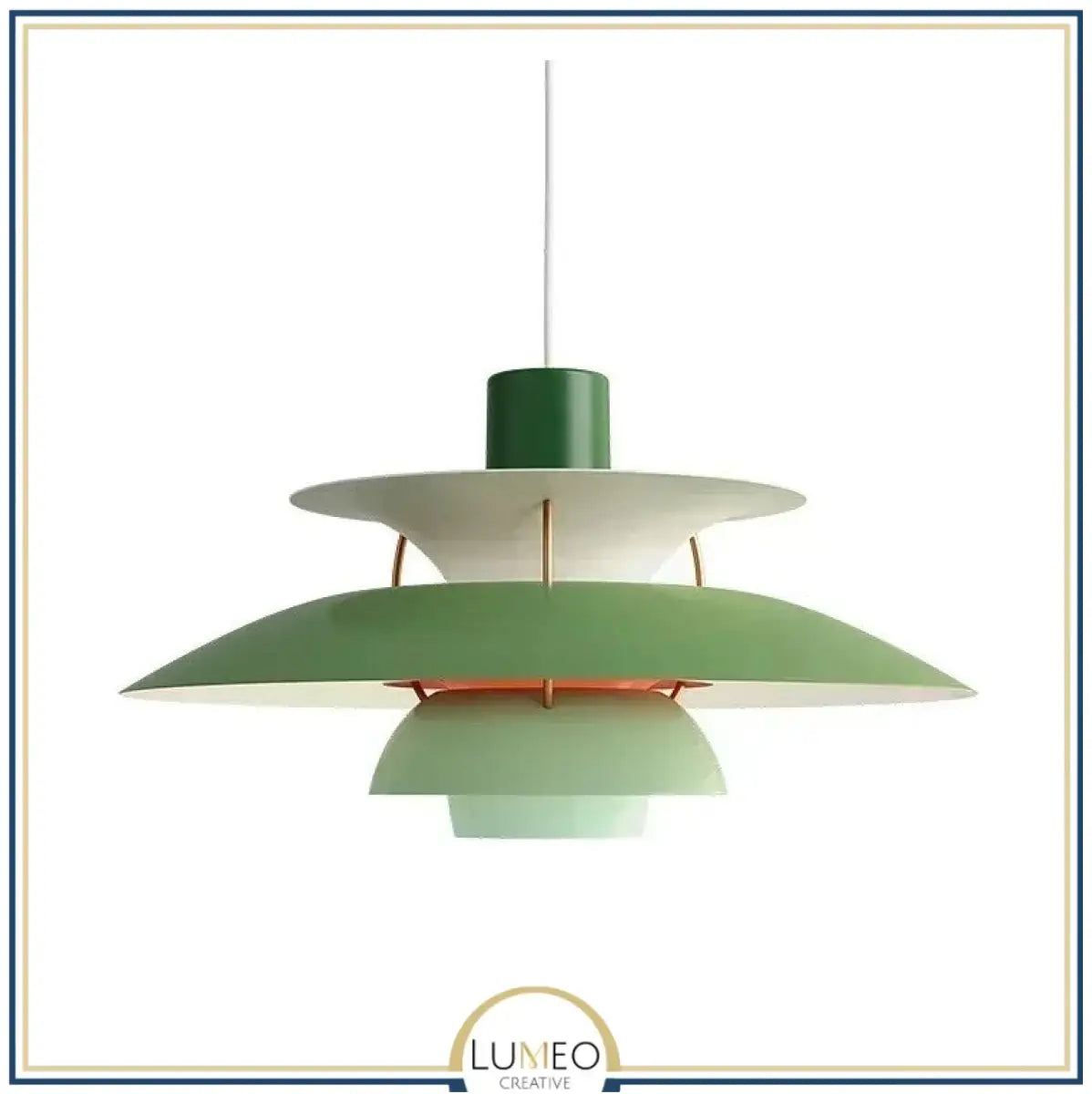 Suspension design soucoupes multicolores | Pop & Rétro chic 30cm / Vert